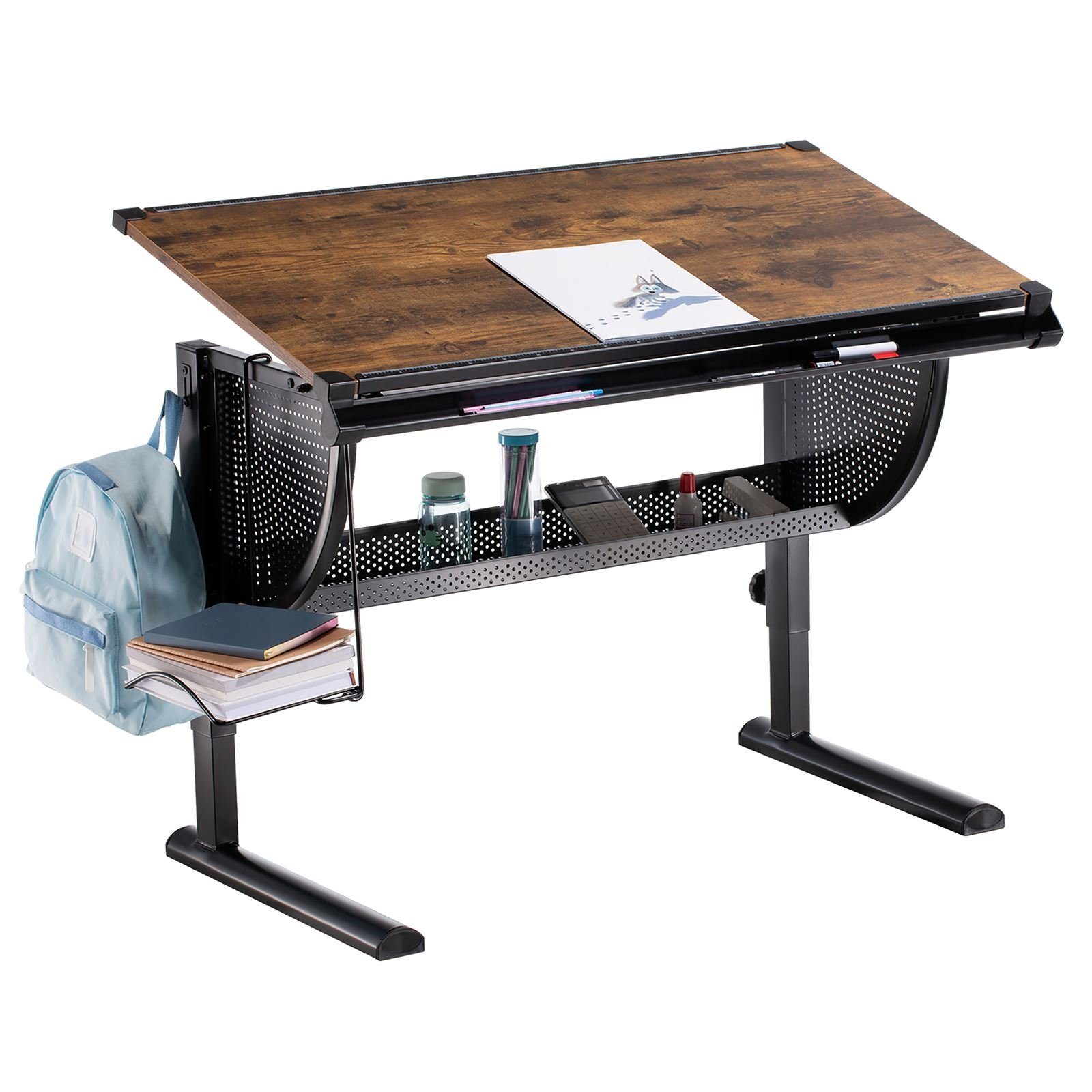 CARO-Möbel Kinderschreibtisch SARI, Lerntisch höhenverstellbar mit Rucksack günstig online kaufen