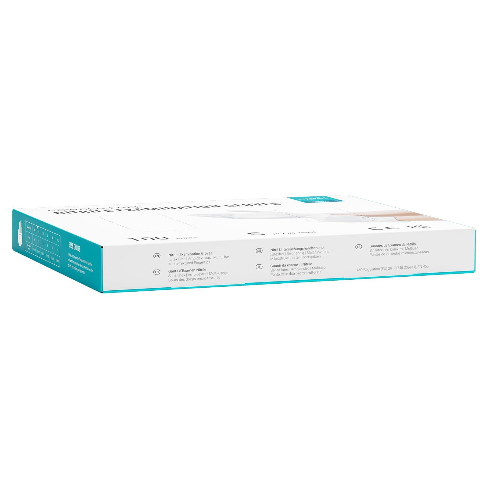 EUROPAPA Nitril-Handschuhe Medical Einmalhandschuhe Untersuchungshandschuhe (100 Stück, puderfrei ohne Latex, Gummihandschuhe) unsteril latexfrei disposible gloves