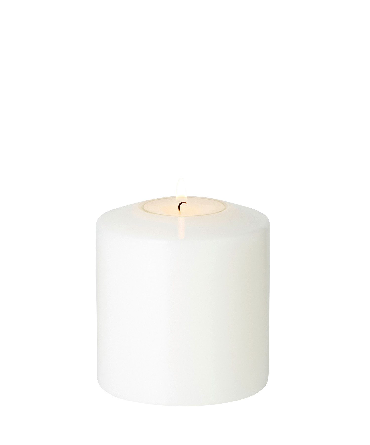 EDZARD Stumpenkerze Cornelius Ø 8 cm, (H 9 cm) Stumpenkerzen-Optik, Dauerkerze für Teelichter