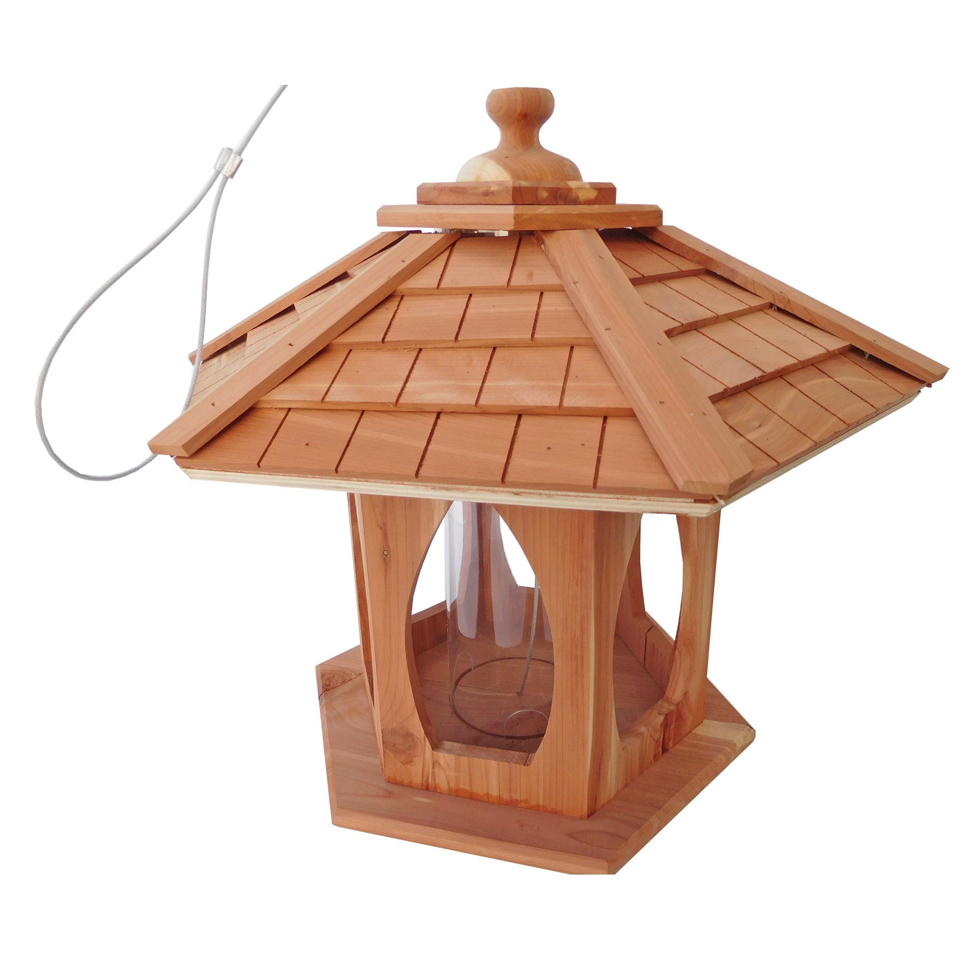 Vogelhaus Elmato 10881 Vogelhaus Futterpavillion mit Silo, 41x36x40cm