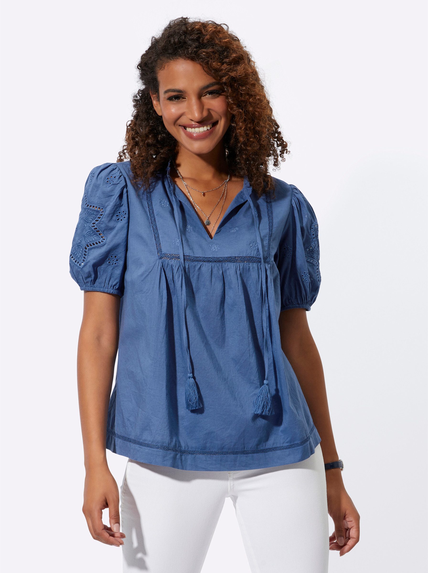 Witt Klassische Bluse Tunikabluse Kurzarm günstig online kaufen