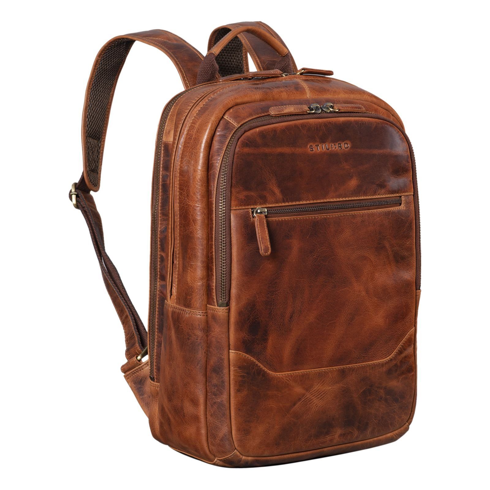 STILORD Notebook-Rucksack "Reece" Business Lederrucksack Vintage