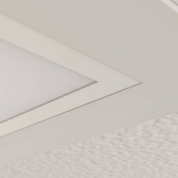 Arcchio LED Panel Vinas, LED-Leuchtmittel fest verbaut, universalweiß, Modern, Kunststoff, Aluminium, weiß, 1 flammig, inkl. Leuchtmittel