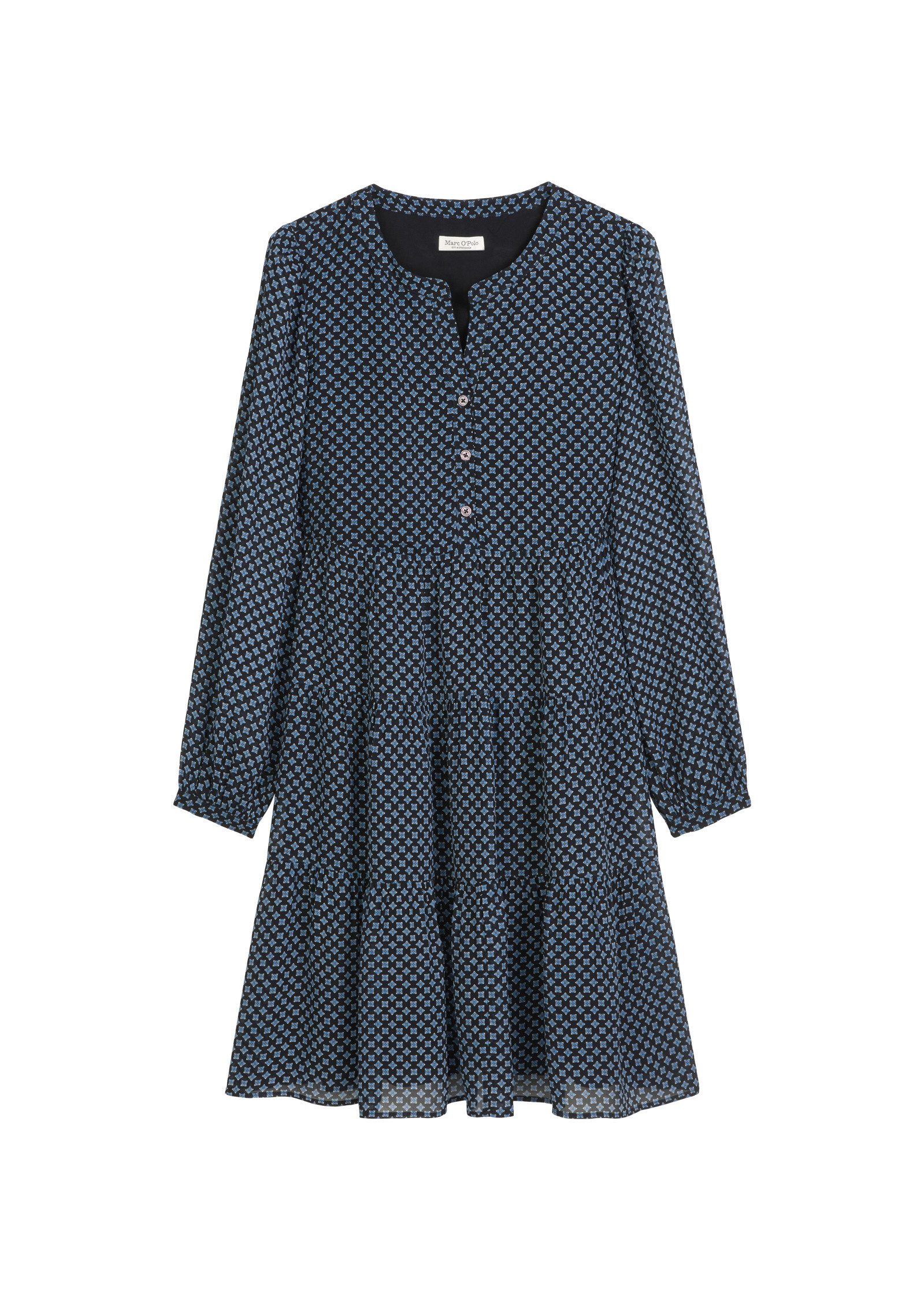 Druckkleid aus Viskose-Crêpe