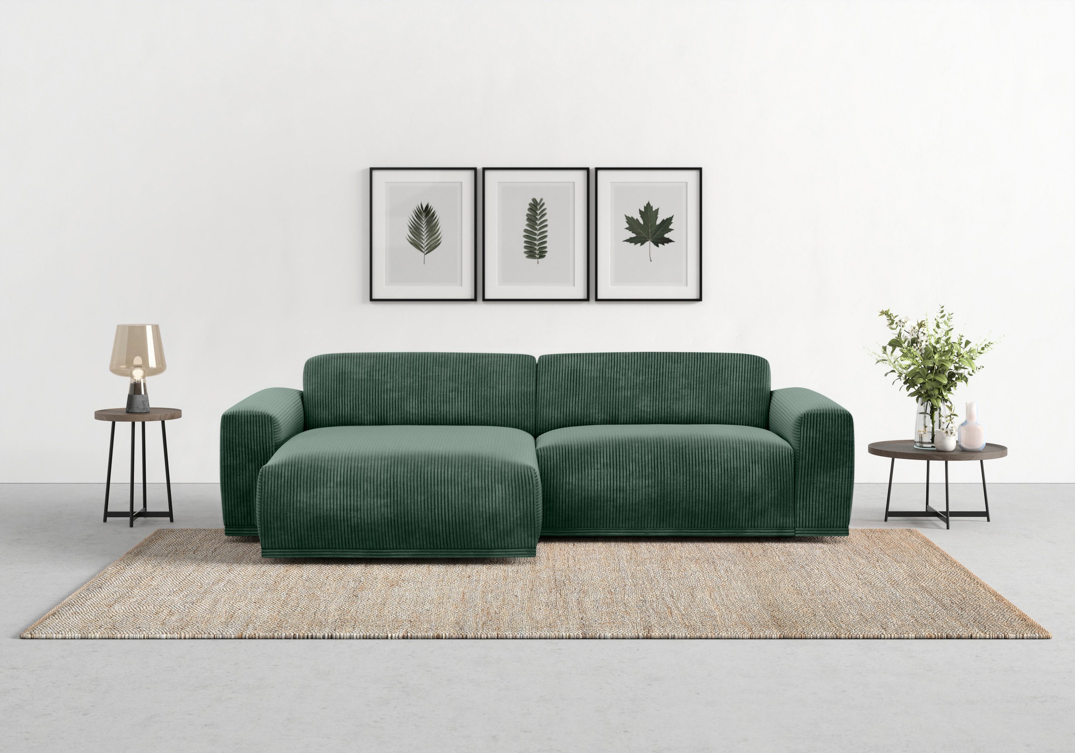 TRENDMANUFAKTUR Ecksofa "Braga, mit hochwertigem Kaltschaum, L-Form, in Cor günstig online kaufen