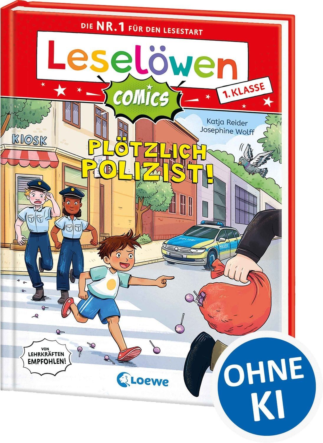 Leselöwen Comics 1. Klasse - Plötzlich Polizist! / Katja Reider, Die Nr. 1 für den Lesestart als Comic-Buch! - Mit Leselernschrift ABeZeh - Erstlesebuch für Kinder ab 6 Jahren