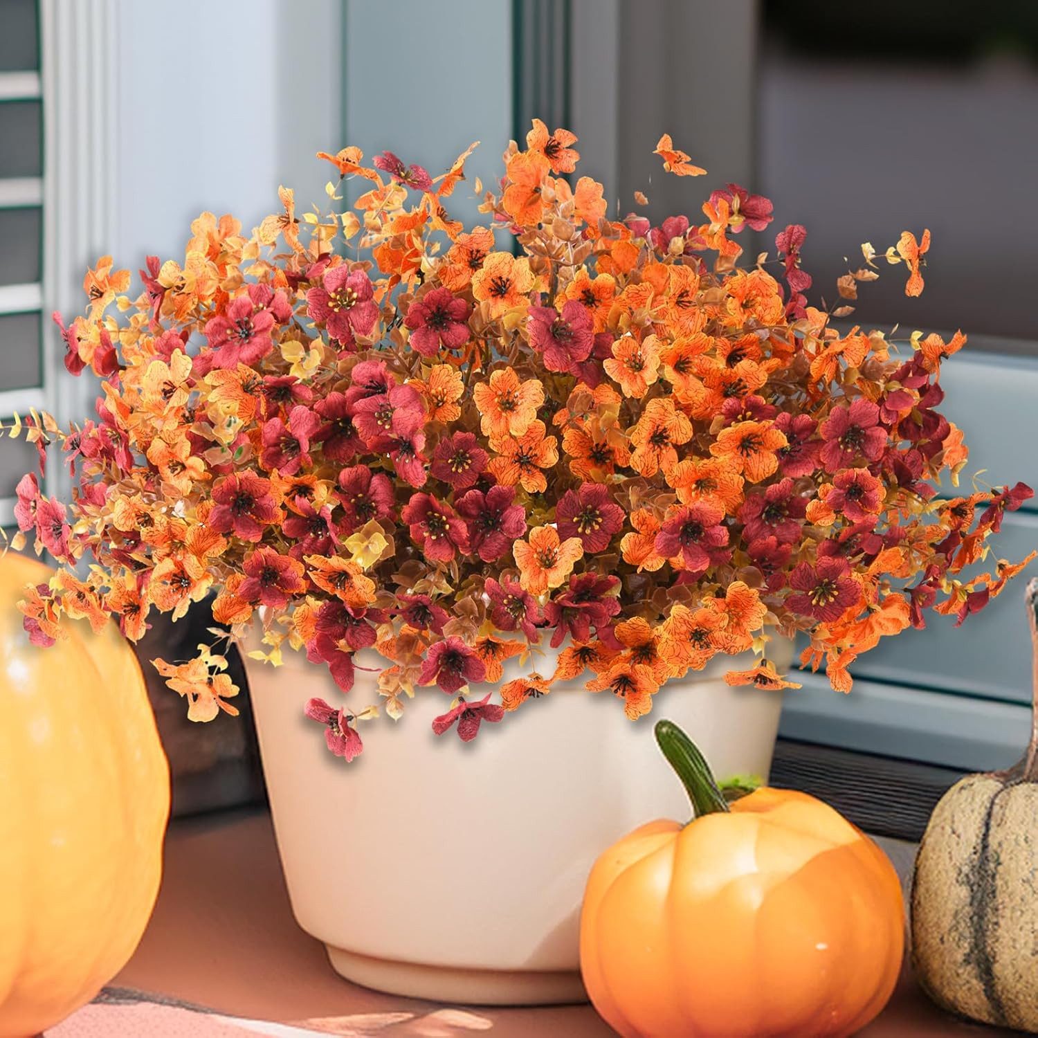 Kunstblumenstrauß 6 Bündel Künstliche Herbstblumen für Draußen Autumn
