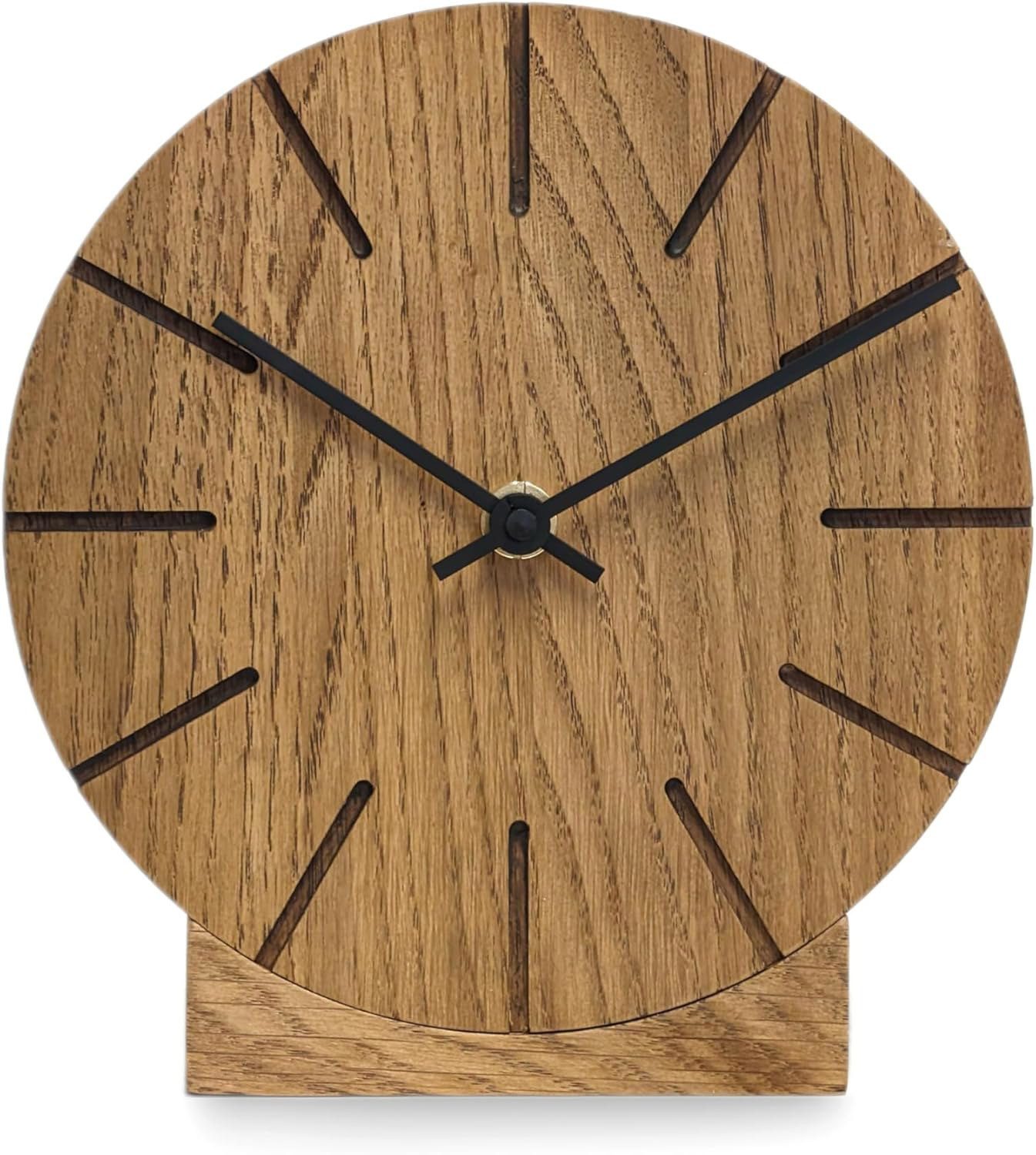 Natuhr Tischuhr Funk Wanduhr / Boom Eiche Massivholz günstig online kaufen