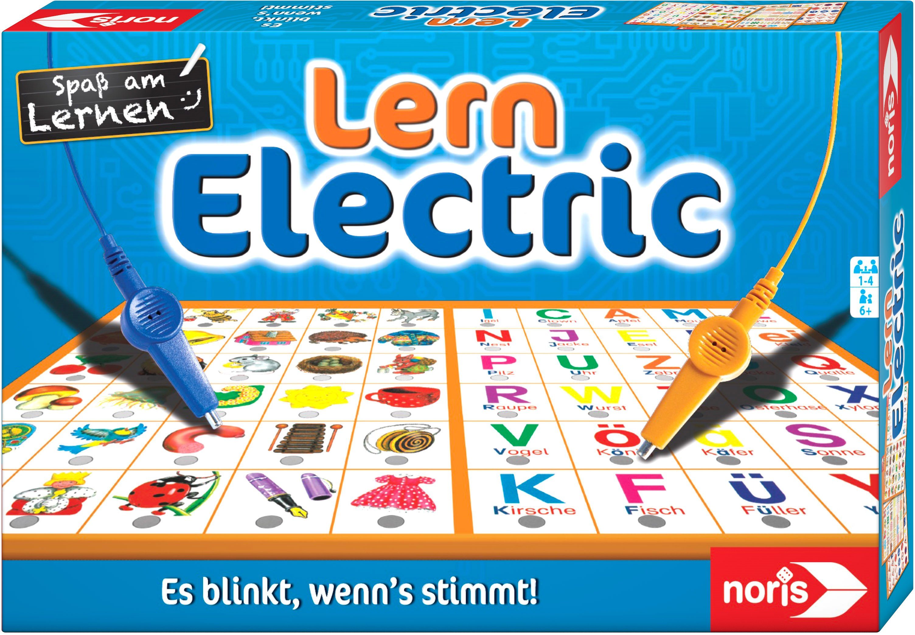 Noris Spiel, Lern-Electric, Kinder lernen Buchstaben, Zahlen, Farben und  Formen sowie die Uhrzeit