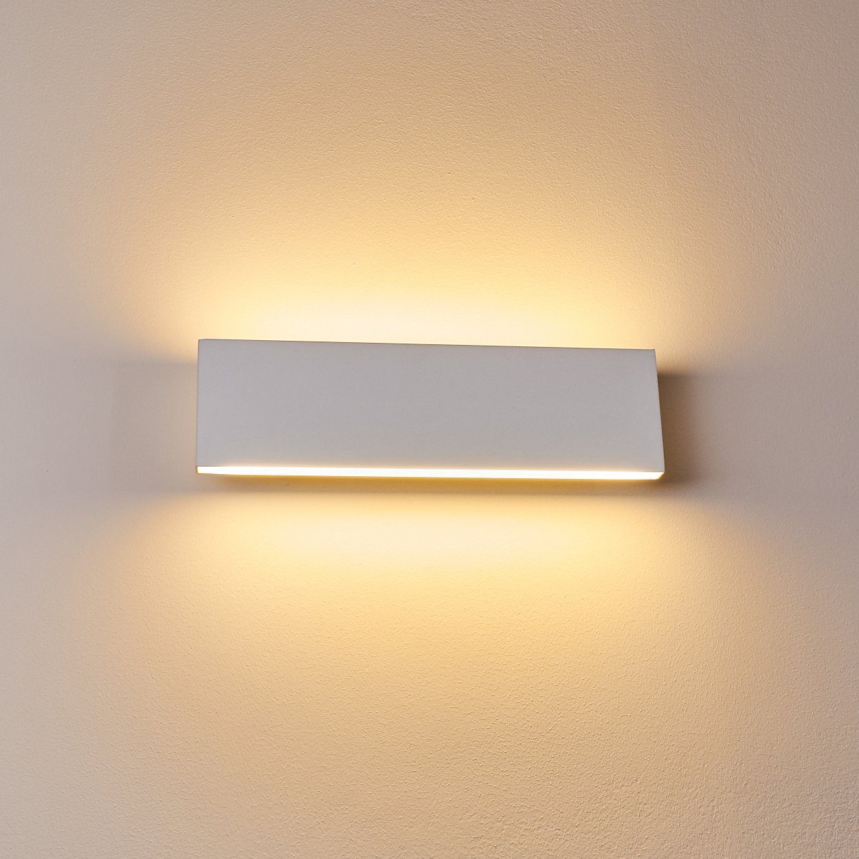 hofstein Wandleuchte dimmbare LED Up Down Leuchte Flur Zimmer Wand Wohn Schlaf Beleuchtung
