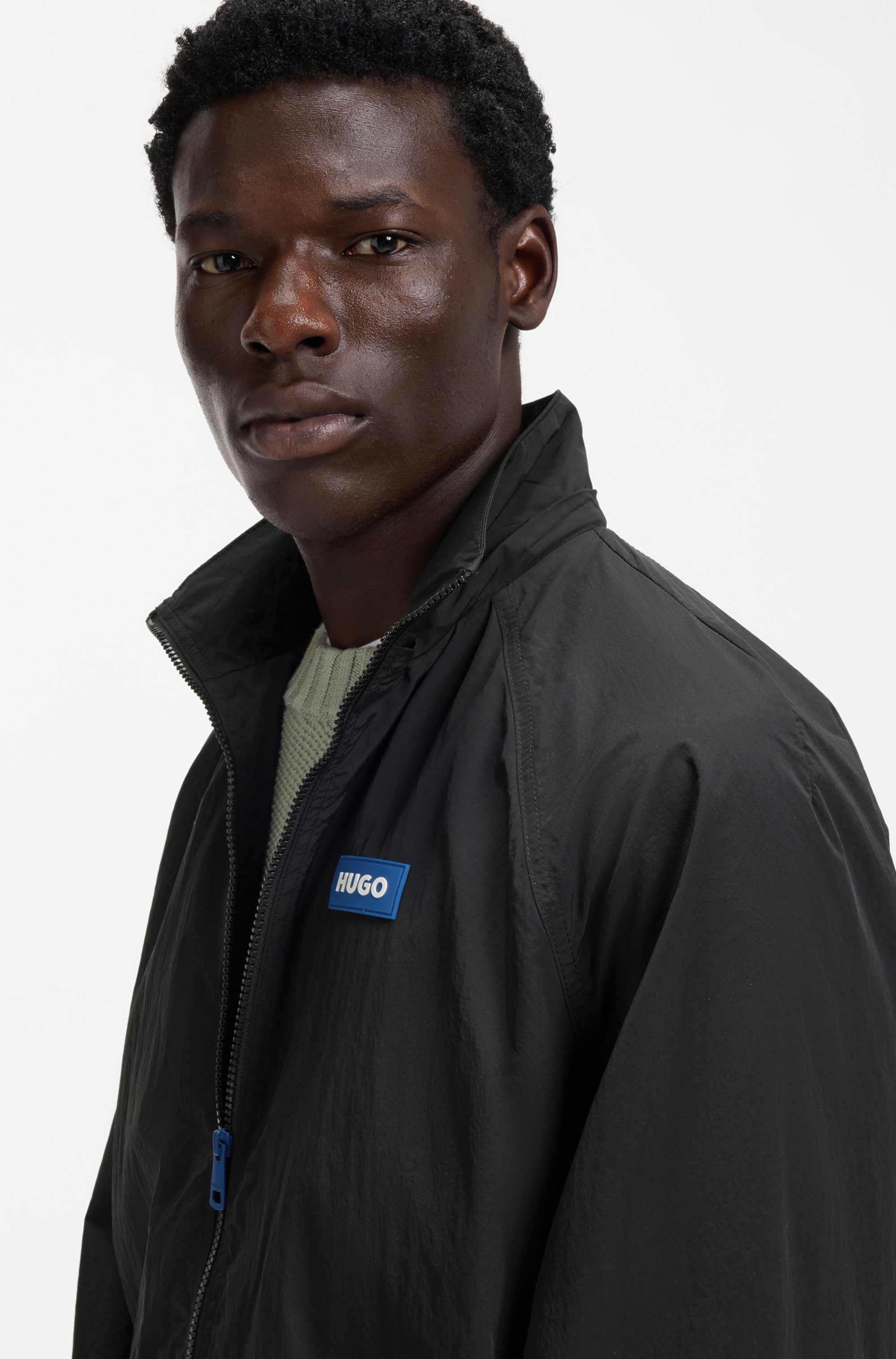 HUGO Windbreaker Bento2611 abnehmbare Kapuze, Regular Fit, wasserabweisend