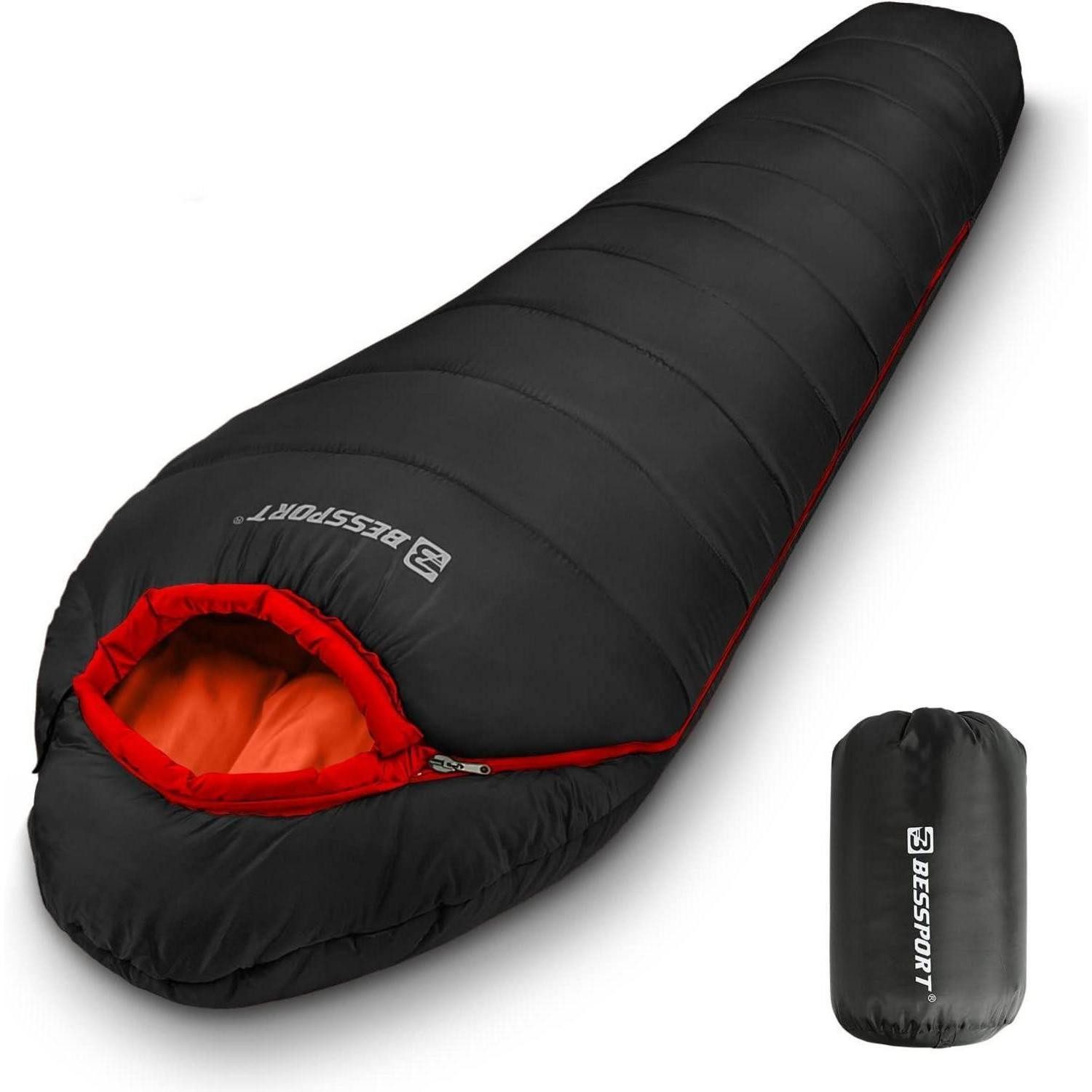 Bessport Mumienschlafsack Schlafsack Mumienschlafsack -10 ℃ - 15 ℃ Winter Camping Outdoor Reise