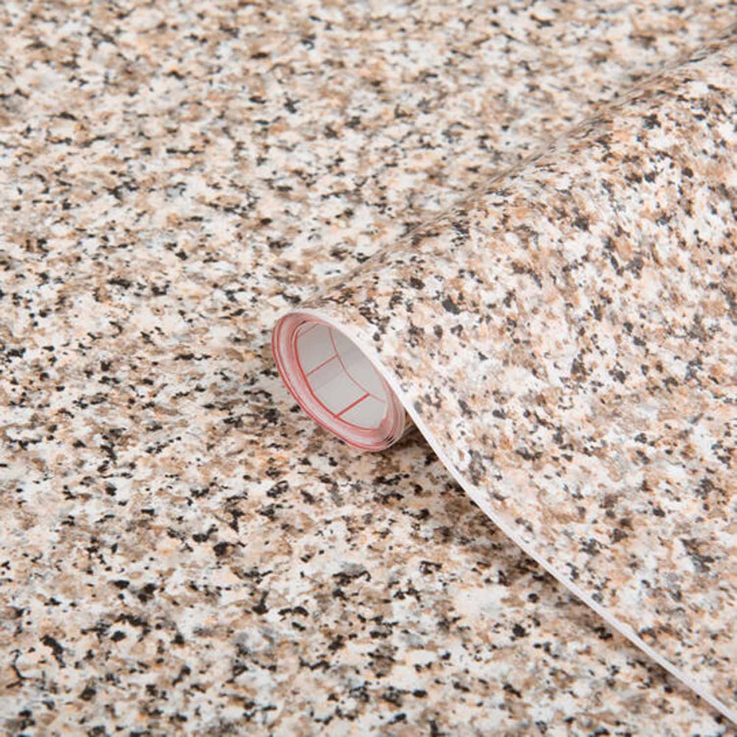 d-c-fix Möbelfolie Steinoptik Porrinho beige Klebefolie Möbel Küche Dekofolie Granit, (15m-Rolle), Designfolie - zuschneidbar, abwaschbar & rückstandslos entfernbar