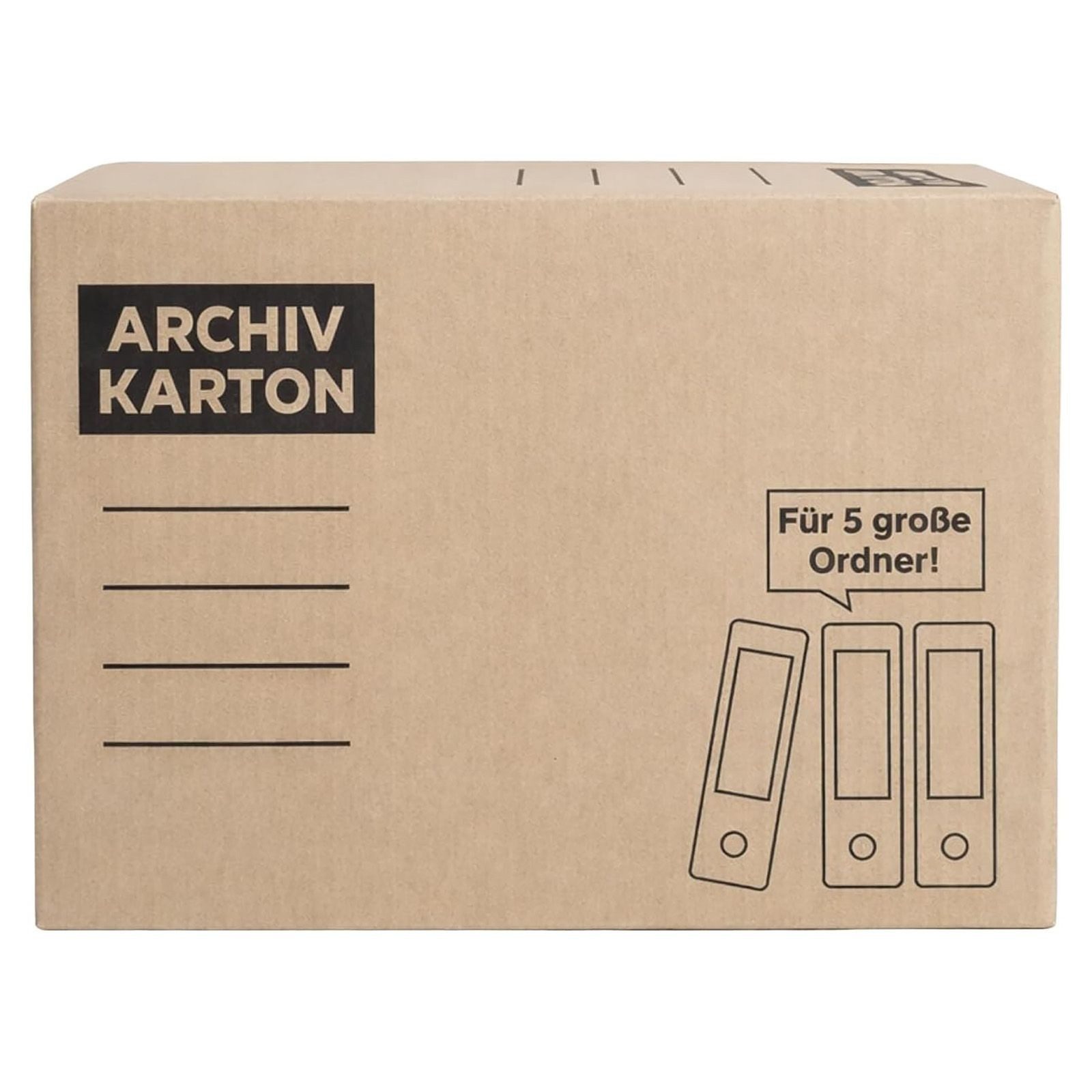 BURI Aufbewahrungsbox Archivkarton für 5 Aktenordner Umzugskarton Aktenkarton Aufbewahrung