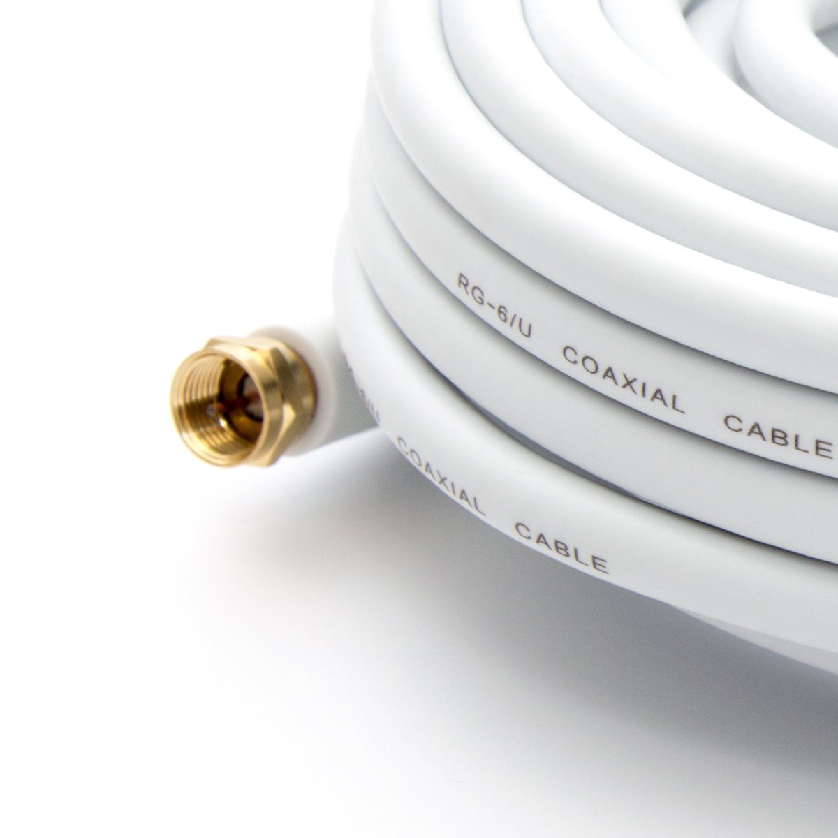 PremiumX 15m SAT TV Antennenkabel F-Anschlusskabel mit Mantelstromfilter Weiß TV-Kabel – Bild 5 von 5