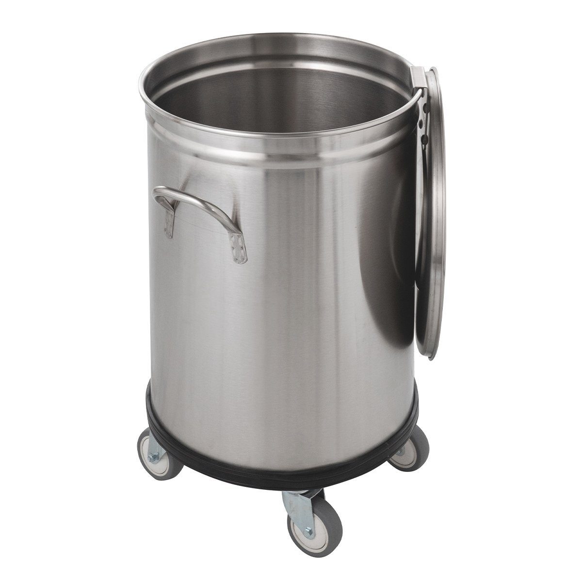 GastroHero Müllsackständer Abfallbehälter 50 Liter Edelstahl mit Deckel Gastro