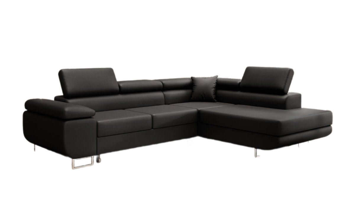 Luxusbetten24 Schlafsofa Designer Sofa Aston Kunstleder, mit Stauraum und Schlaffunktion