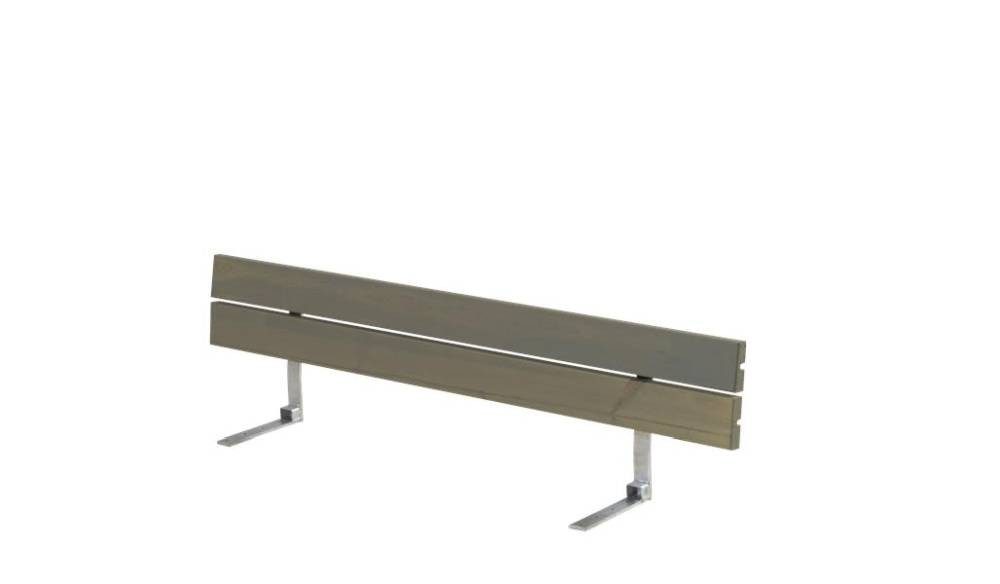 PLUS Bank Plus Rückenlehne 166 cm graubraun
