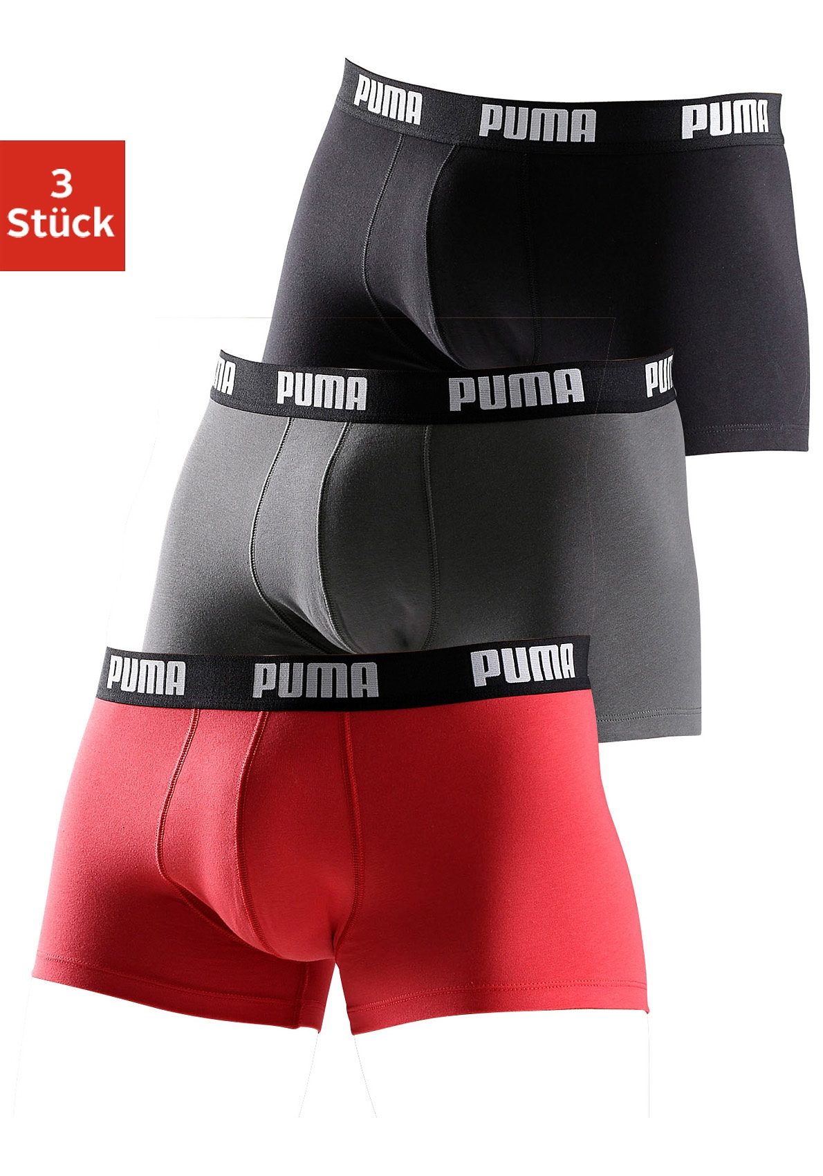 PUMA Hipster (Packung, 3er-Pack) mit Logoschriftzug auf breitem Bund online  kaufen | OTTO