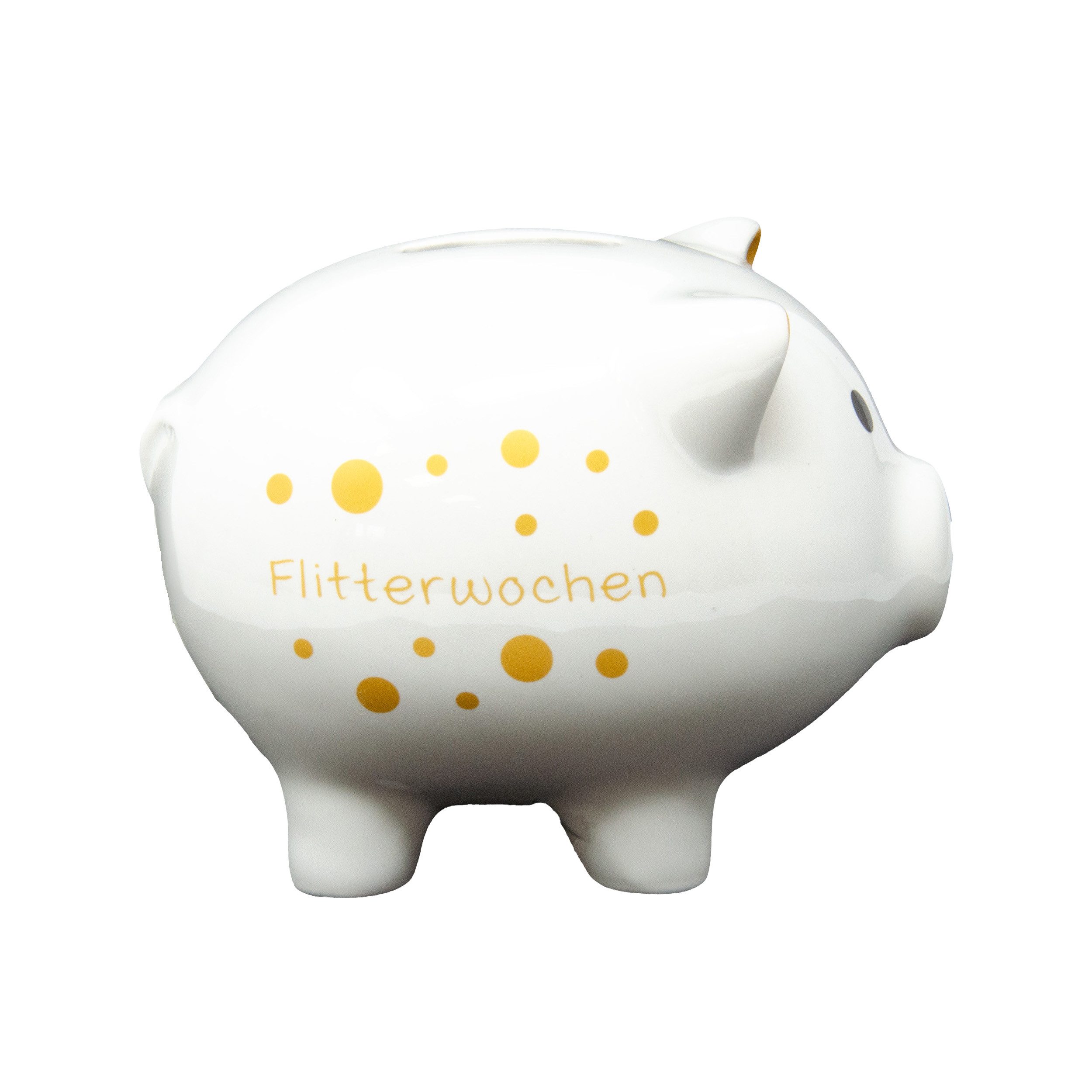 Goldbach Spardose Charmantes Sparschwein aus Dolomit mit Flitterwochen Aufdruck