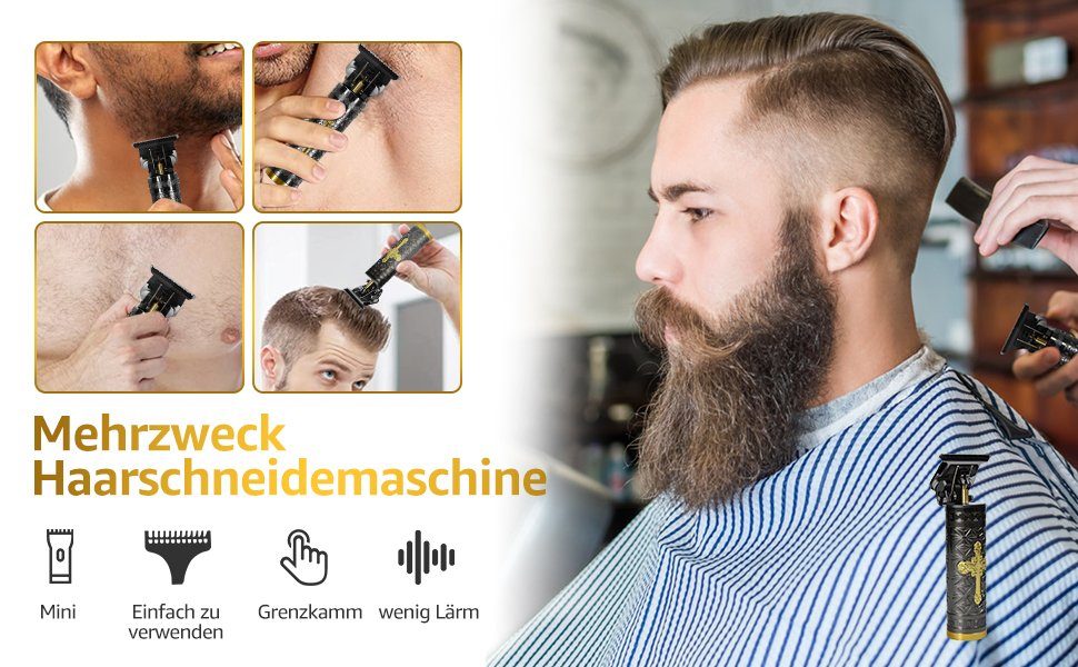 Mini-Haarschneidemaschine Rasierer, 7Magic Profi für Männer Haarschneider Kreuze