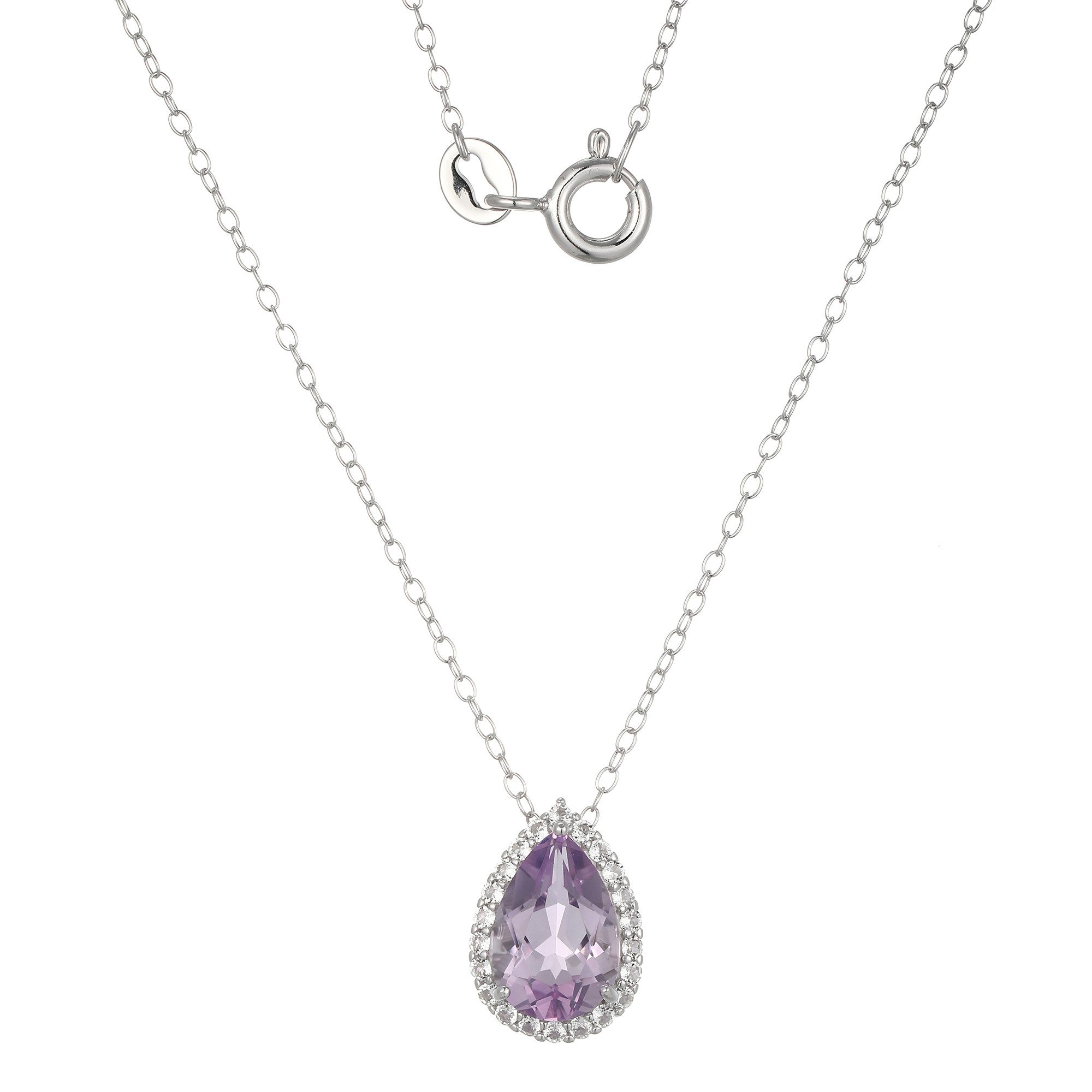 Cavill Silberkette Cavill Lavendel-Amethyst 1,18 ct Silberkette mit Tropfen günstig online kaufen
