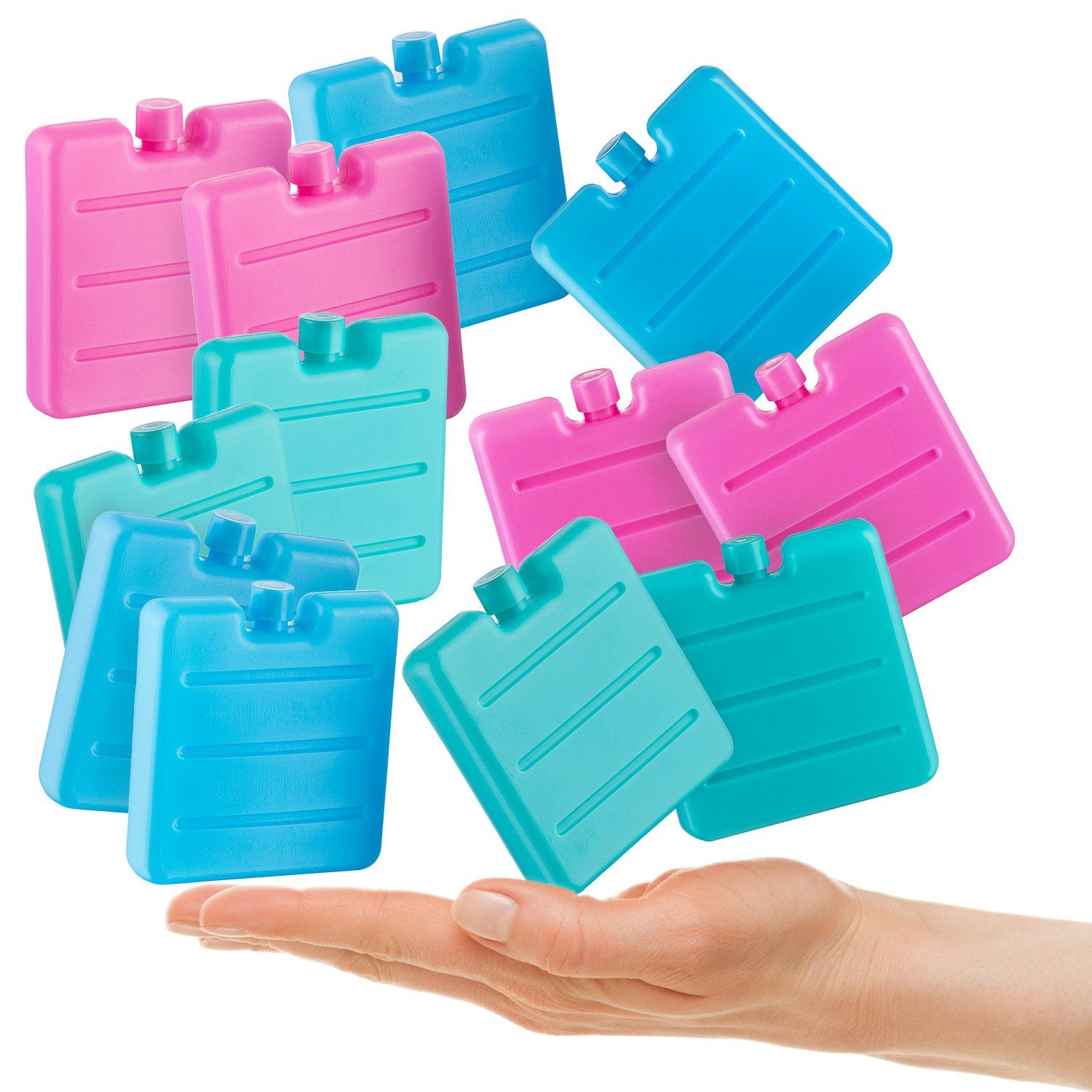 Kühlakku 12x Mini Kühlakkus 7,5cm klein perfekt für Kühltasche Brotdose Lunc