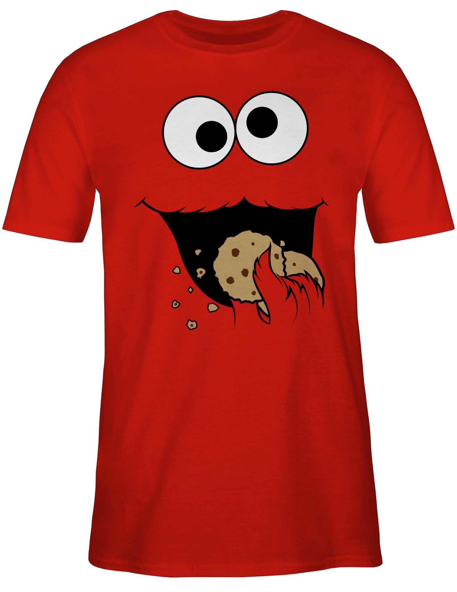 Shirtracer T-Shirt Keks Monster I Krümelmonster I Cookie Monster Fastnacht I Fasnacht I F Karneval & Fasching