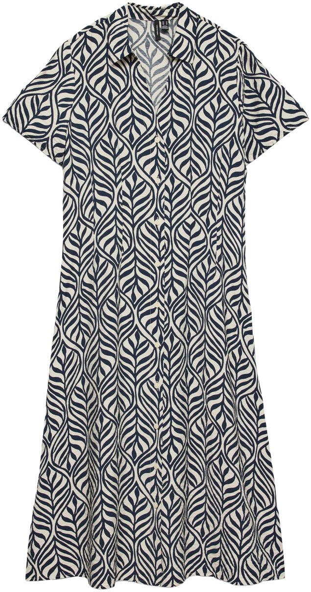 Vero Moda Blusenkleid VMJOSIE S/S CALF SHIRT DRESS WVN GA Viskosemischung, regular fit