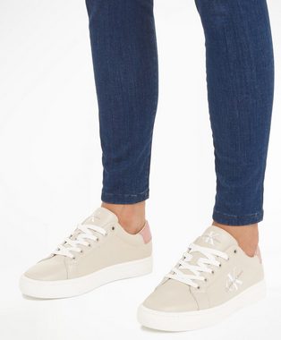 Calvin Klein Jeans CLASSIC CUPSOLE LACEUP LTH WN Sneaker mit seitlichem Logoschriftzug, Freizeitschuh, Halbschuh, Schnürschuh