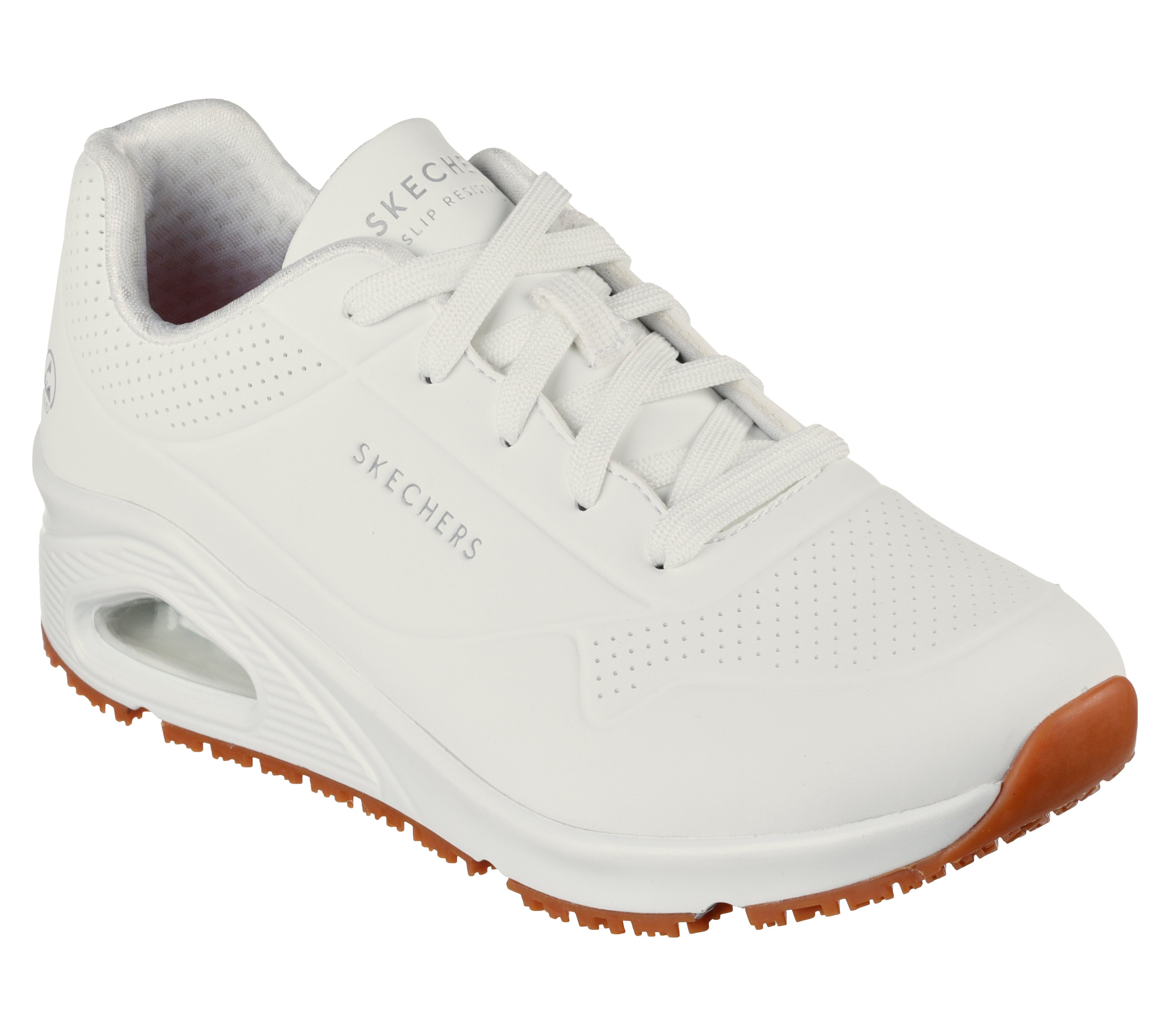 Skechers Work UNO SR Arbeitsschuhe Damen O1 FO SRC ESD - Rutschhemmender Arbeitsschuh Air-Cooled Memory Foam Einlegesohle, Zwischensohle Luftkissendämpfung