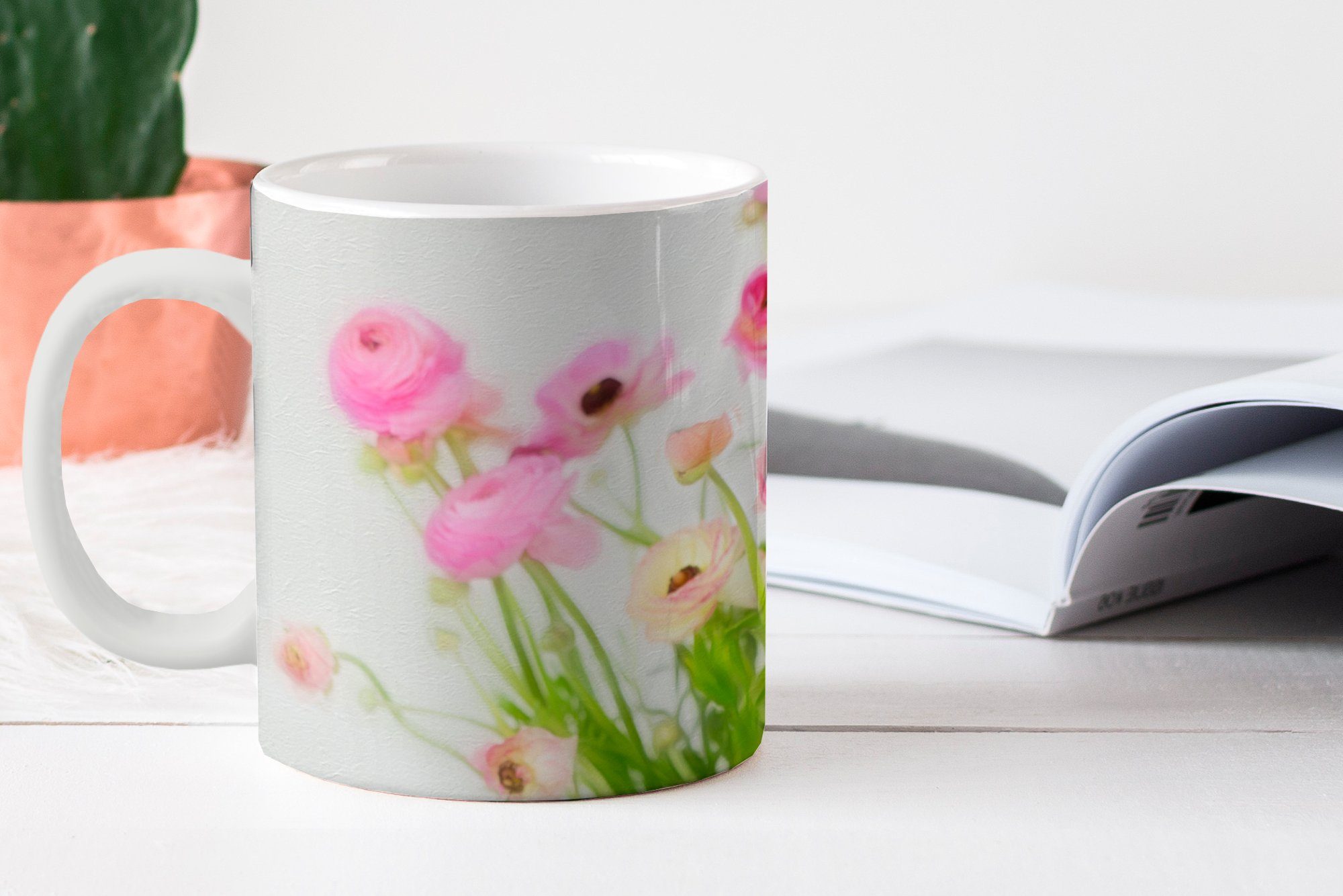 MuchoWow Tasse Frühling, Stillleben - Keramik, - Kaffeetassen, Geschenk Teetasse, Teetasse, Becher, Blumen