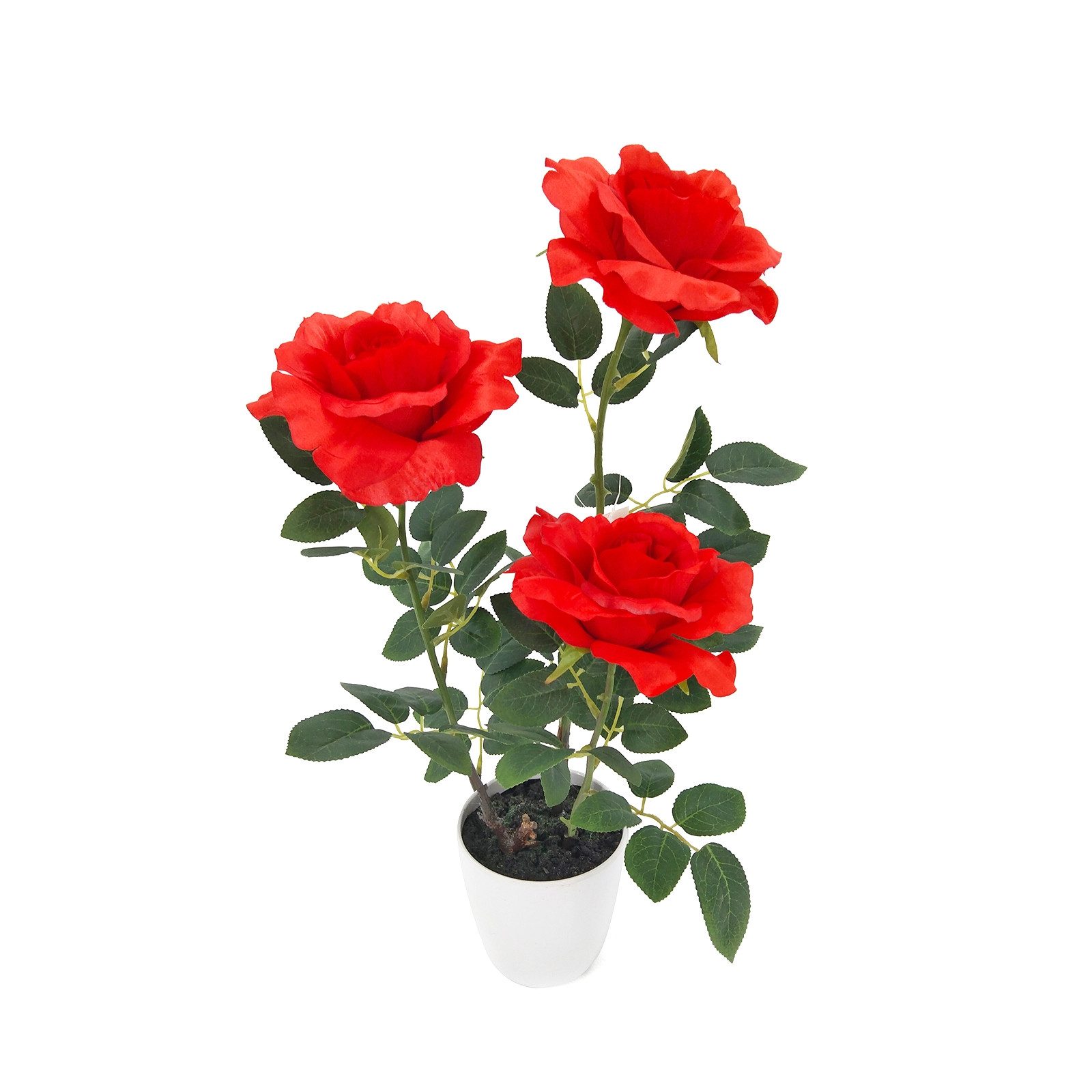 Kunstblume Kunstblume Rosen im Topf Leilani, NTK-Collection, Höhe 48 cm, Kunstpflanze Dekoration Rosentopf