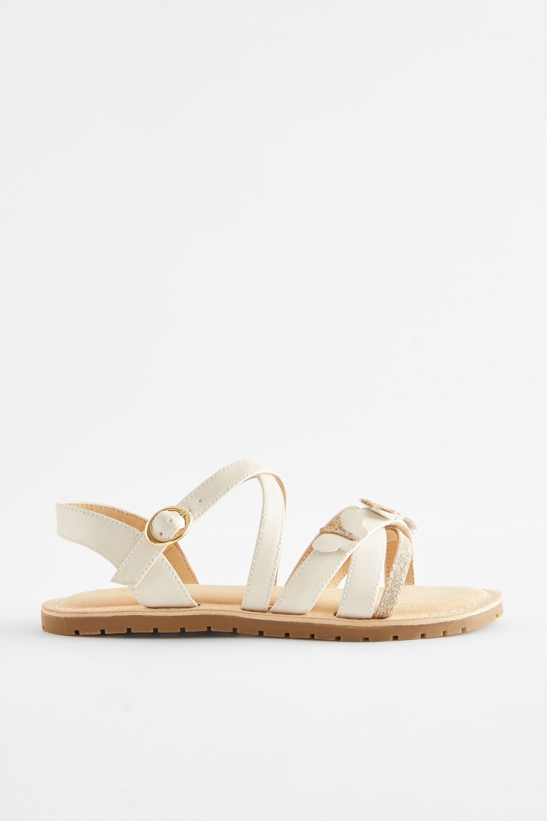 Sandalen mit Schmetterlingsapplikation Sandale