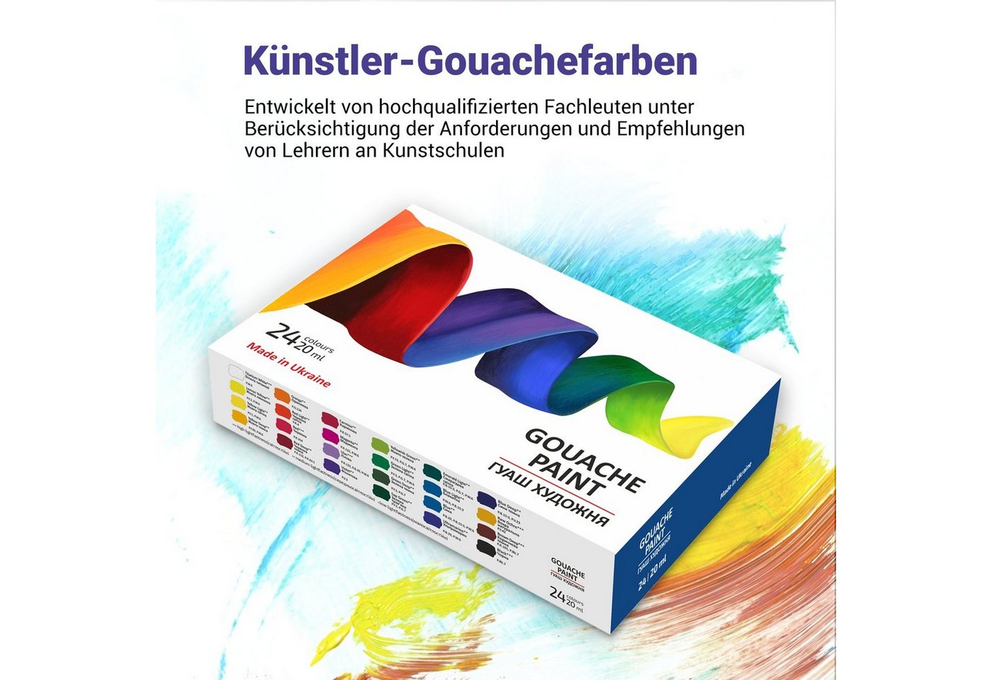 Thumbnail - 7 Artists Bastelfarbe Gouache Farben SET Für Art & Malen - Gouache Paint Für Erwachsene
