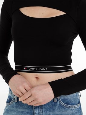 Tommy Jeans Langarmshirt TJW CRP TAPING CUT OUT LS EXT mit Logoprägung