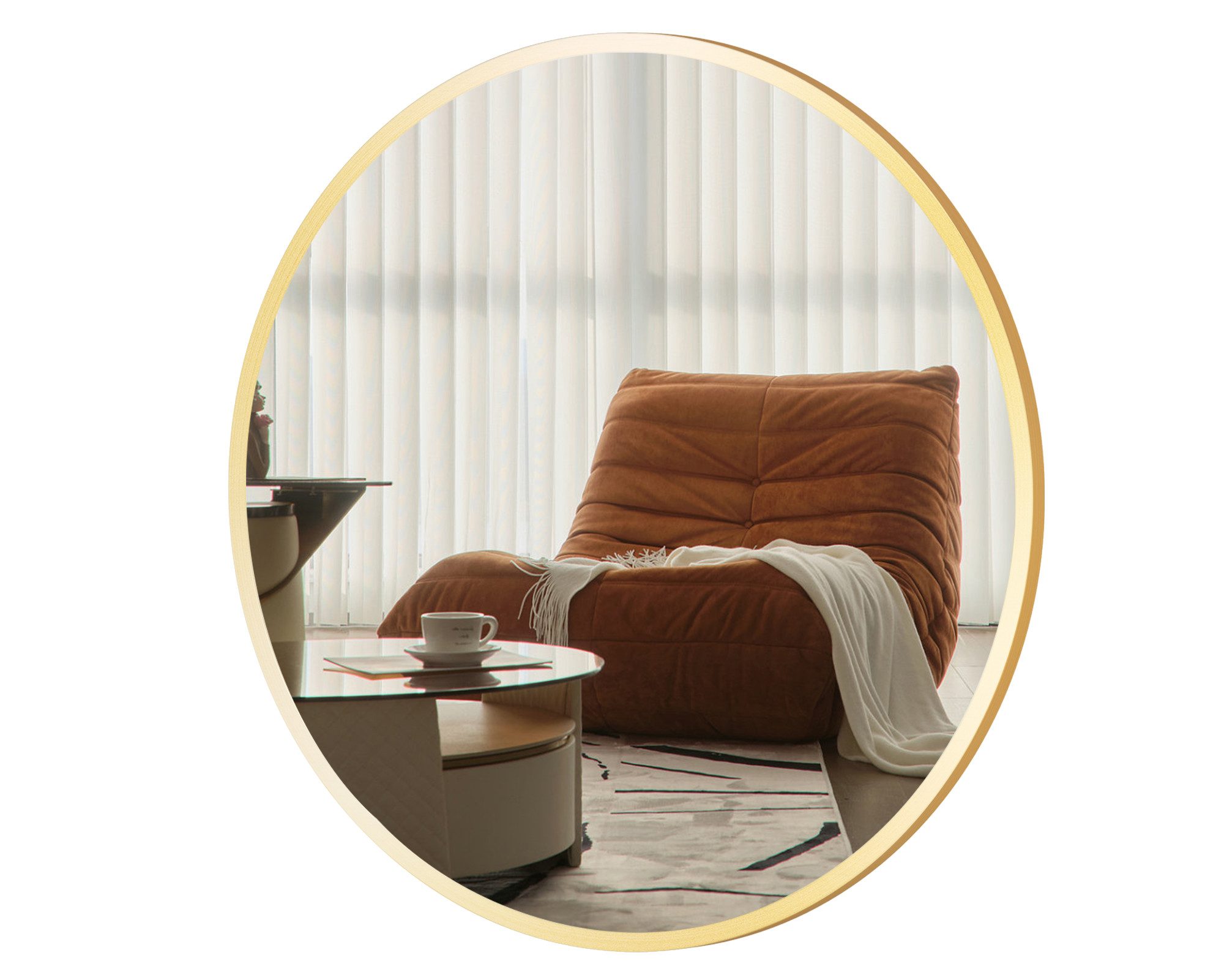 Hopibath Wandspiegel Gold Rund Spiegel für günstig online kaufen