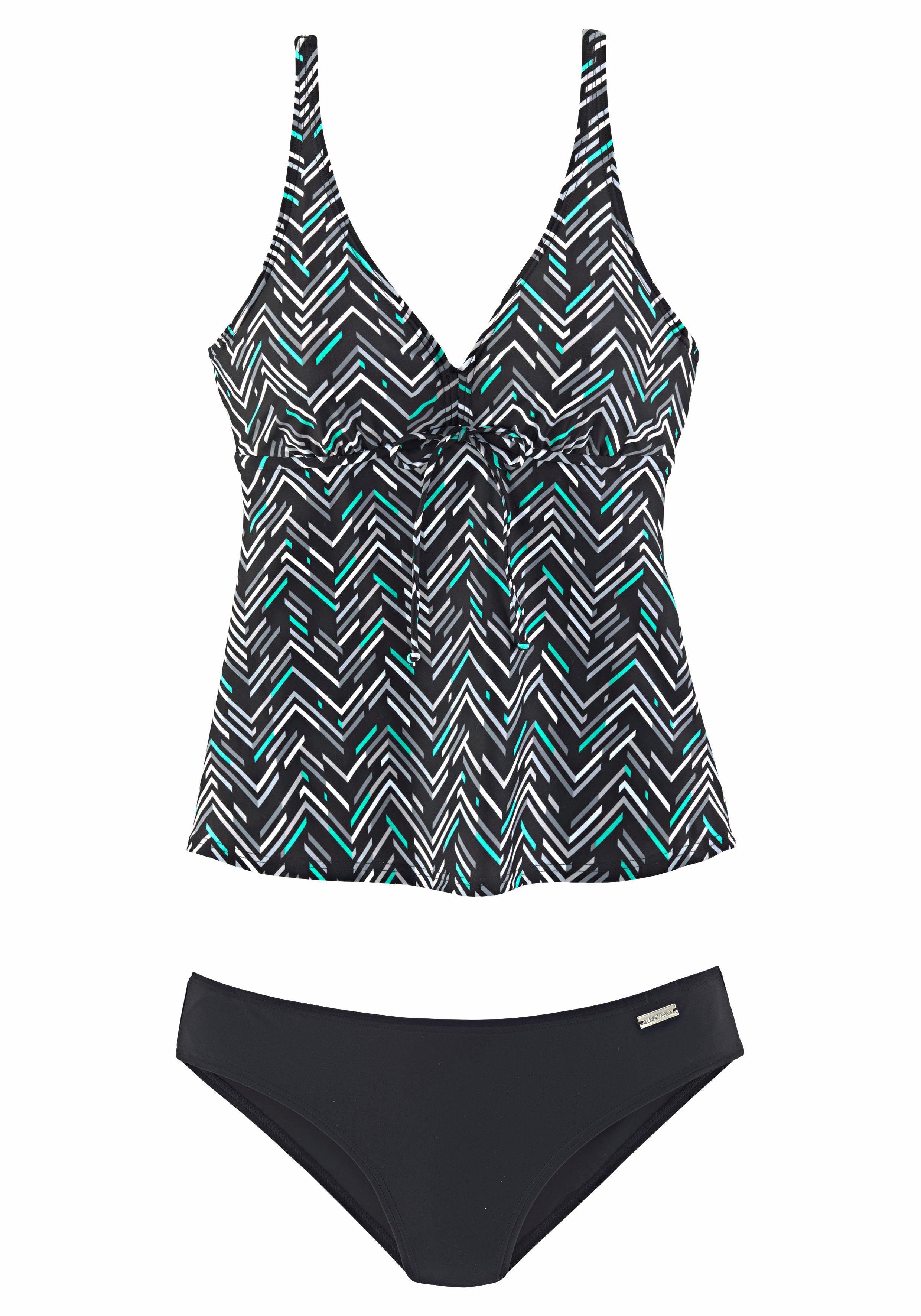 LASCANA Bügel-Tankini mit Zacken-Muster günstig online kaufen