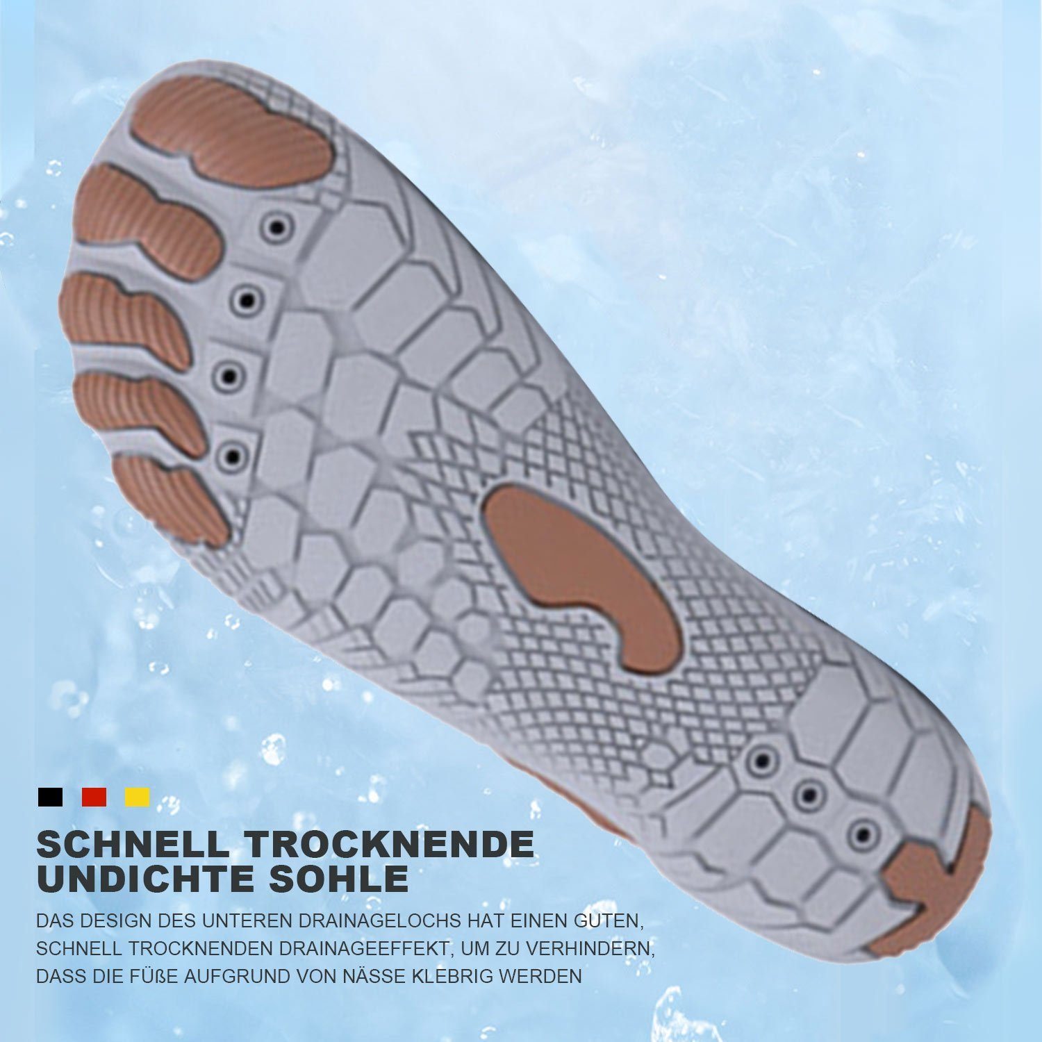 Graubraun für Trailrunning-Schuhe Herren Barfußschuh MAGICSHE Neutralschuhe und Damen Outdoor Wasserschuhe Fitnessschuhe
