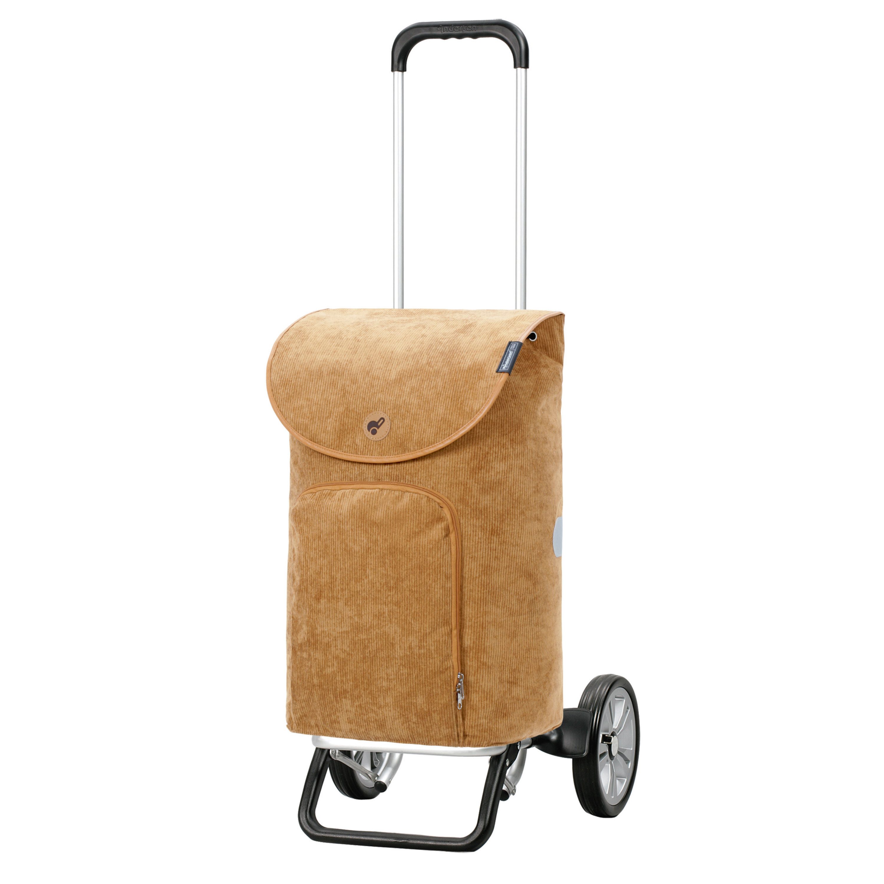 Andersen Einkaufstrolley Alu Star Shopper Marta camel, klappbar, höhenverstellbar, belastbar bis 40kg, wasserabweisend