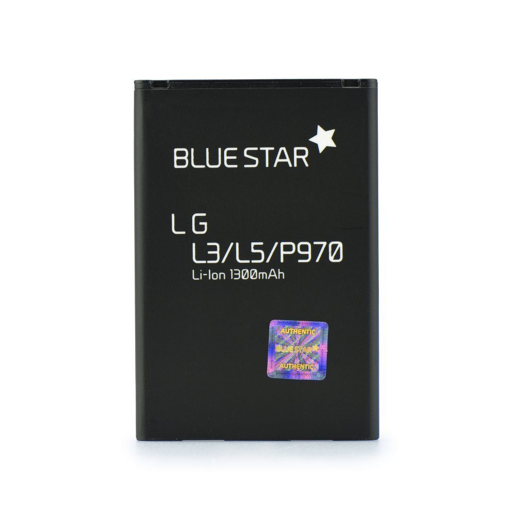 BlueStar Bluestar Akku Ersatz kompatibel mit LG L3 / L5 / P970 Optimus Black / P690 Optimus Net 1300 mAh Austausch Batterie BL-44JN Smartphone-Akku