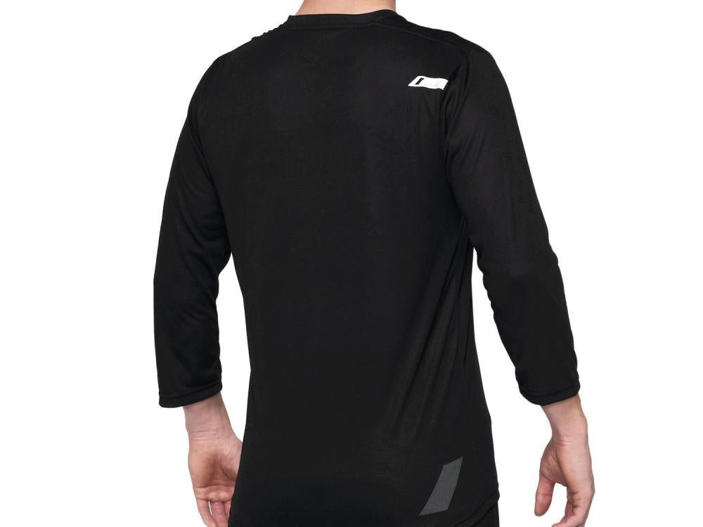 100% Funktionsshirt 100% Airmatic 3/4 Sleeve Jersey M black - atmungsaktives MTB-Trikot fü