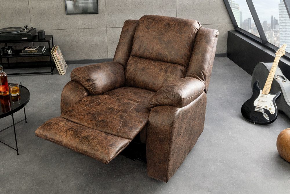 riess-ambiente TV-Sessel HOLLYWOOD braun – Kinosessel, verstellbare Rückenlehne, Kunstleder (Einzelartikel, 1-St), bequemer Relaxsessel mit Lehnenverstellung – ideal fürs Wohnzimmer