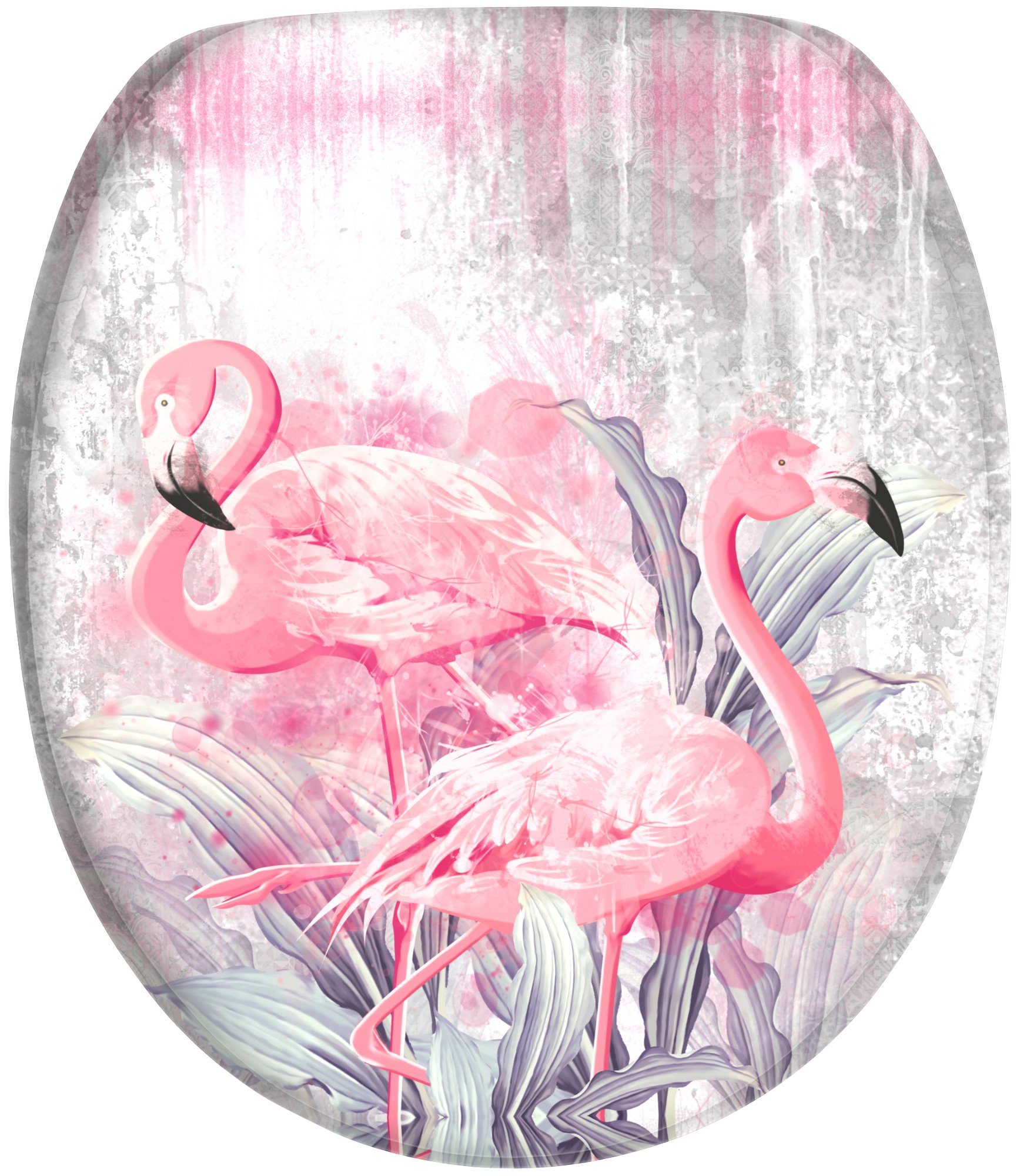 Sanilo WC-Sitz Flamingo, mit Absenkautomatik, BxL: 37,7 x 42,0 - 47,0 cm