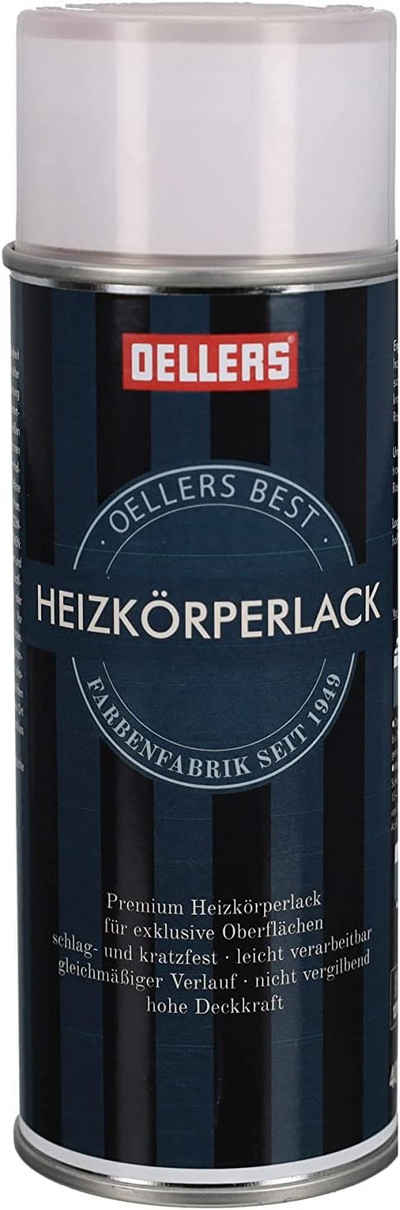 OELLERS Heizkörperlack Premium Sprühlack, 400 ml Heizkörperfarbe, Heizungslack, Heizungsfarbe