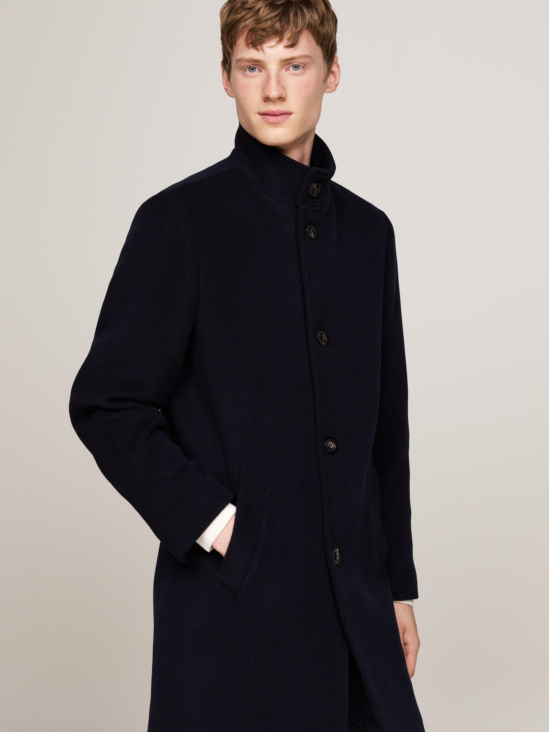 Wollmantel DC STAND COLLAR WOOL MIX COAT