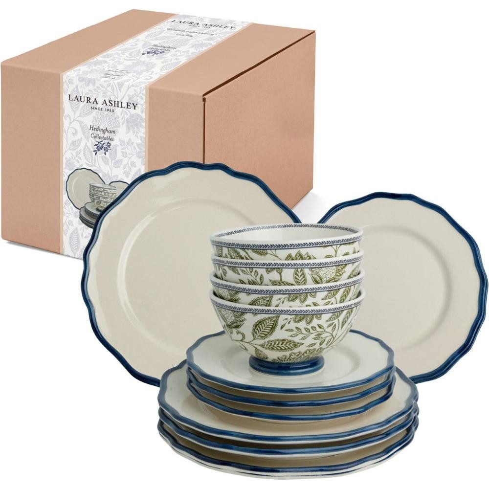 LAURA ASHLEY Geschirr-Set Geschirr-Set Hedingham Blue Sage (12-teilig)