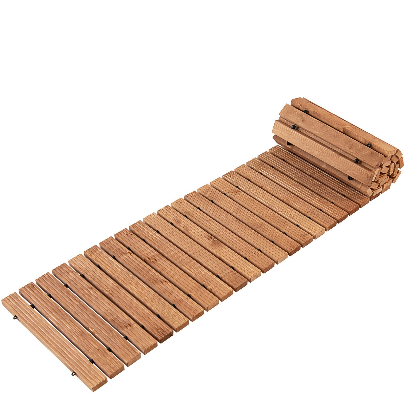 COSTWAY Holzfliesen Rollweg, 245 cm ausrollbar, aus Holz günstig online kaufen