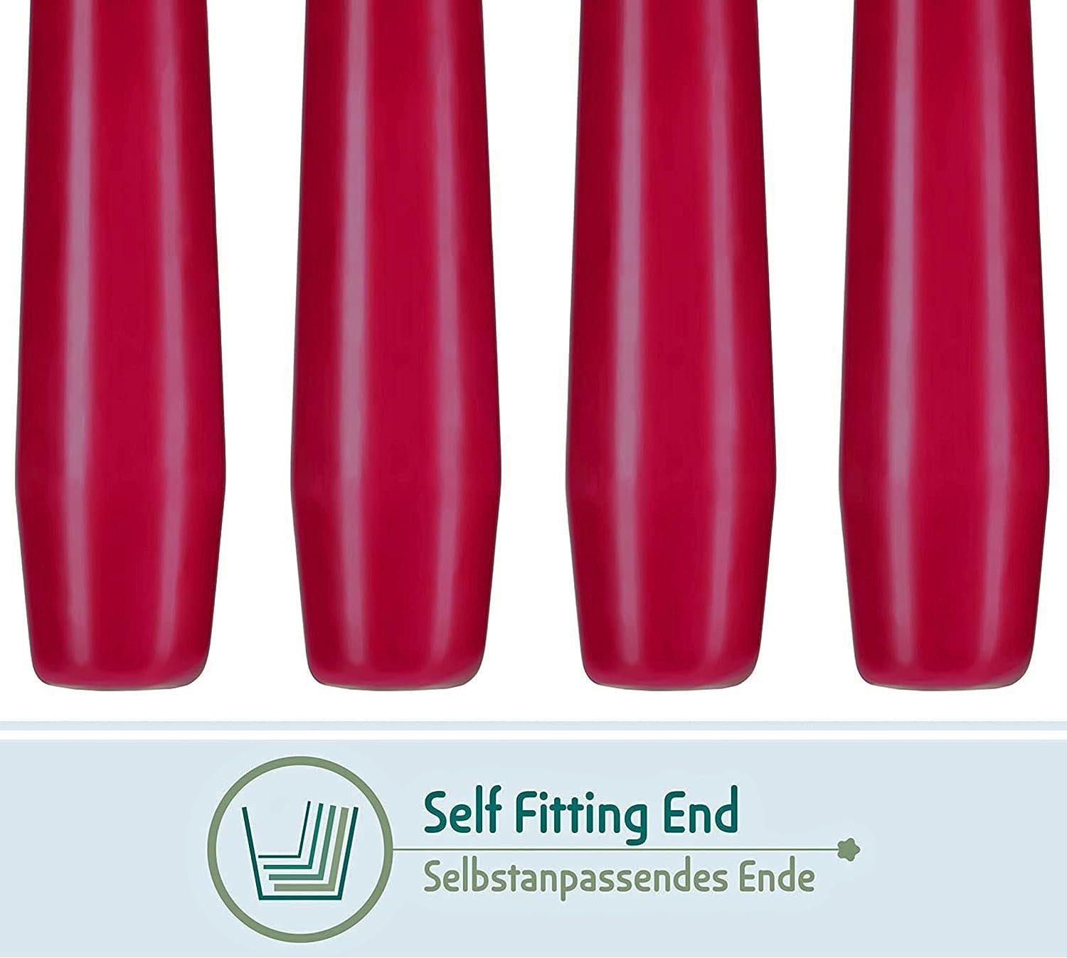 BRUBAKER Spitzkerze für Kerzenständer und Kerzenhalter - (Leuchterkerzen Set, 4-tlg), lange, tropffreie Deko Kerzen mit langer Brenndauer