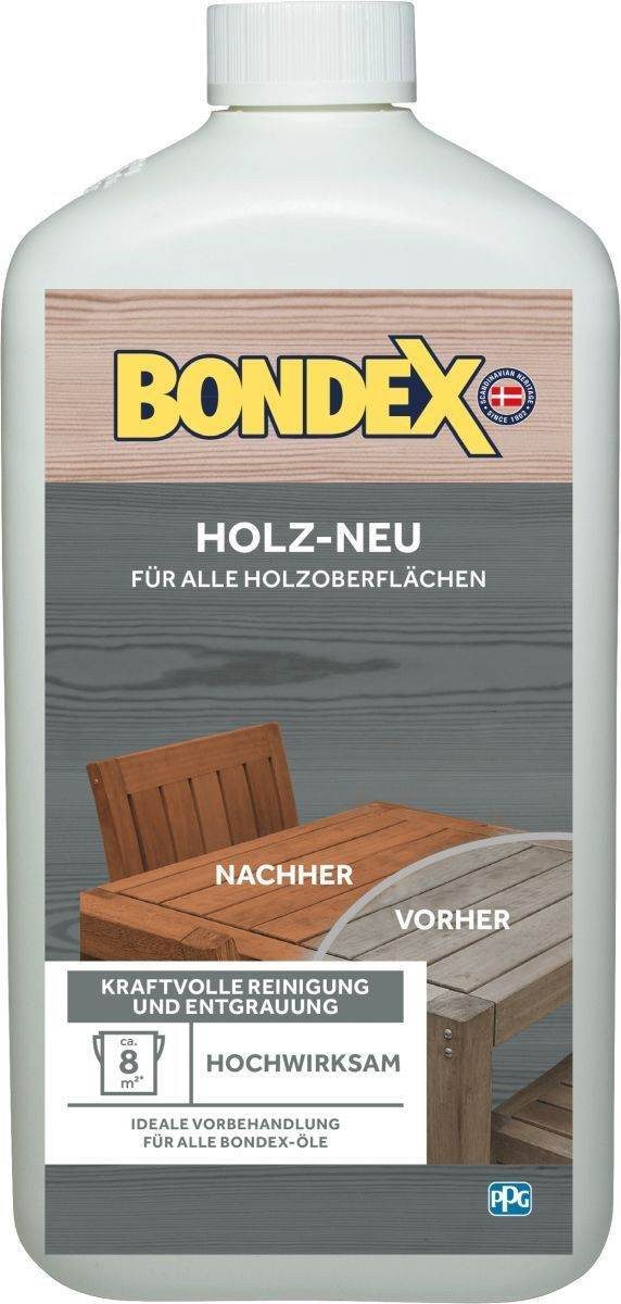 Bondex Holz Neu, Reiniger und Entgrauer, 1 Liter Holzreiniger